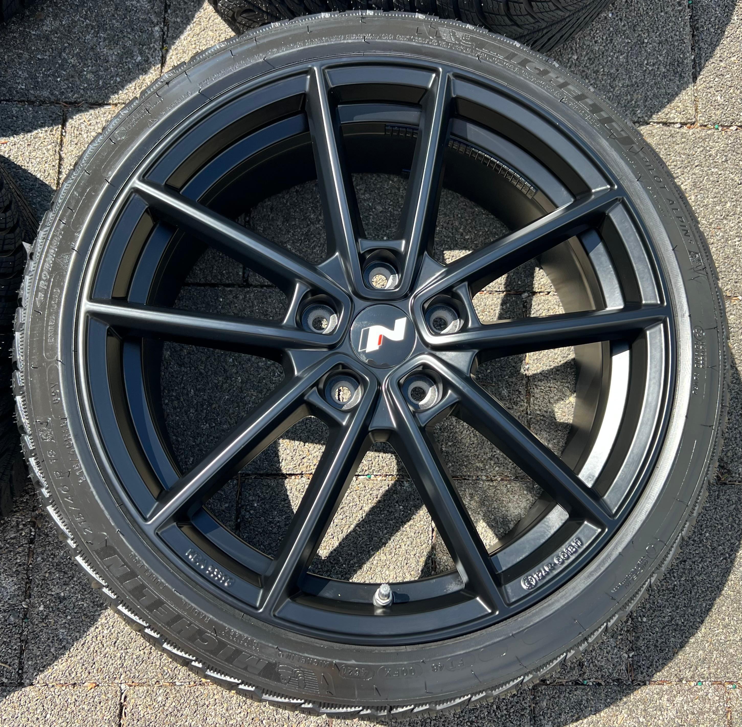 4 ORIGINAL 18" ALU WINTERRÄDER HYUNDAI i20N 215/40R18 89V RDKS NEU FREIHAUS