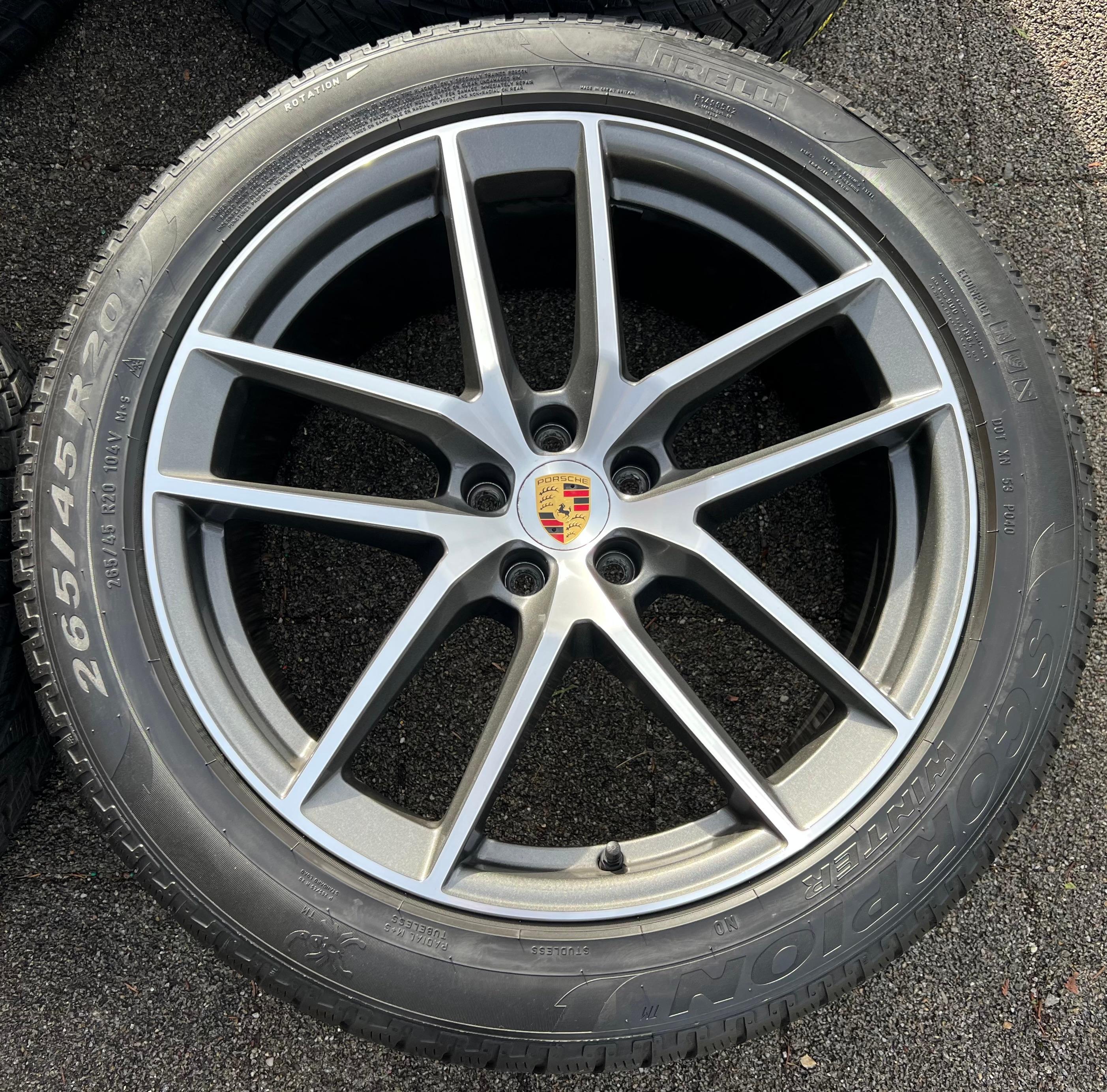 4 ORIGINAL 20" ALU WINTERRÄDER PORSCHE MACAN 265/45R20 104V 295/40R20 106V RDKS