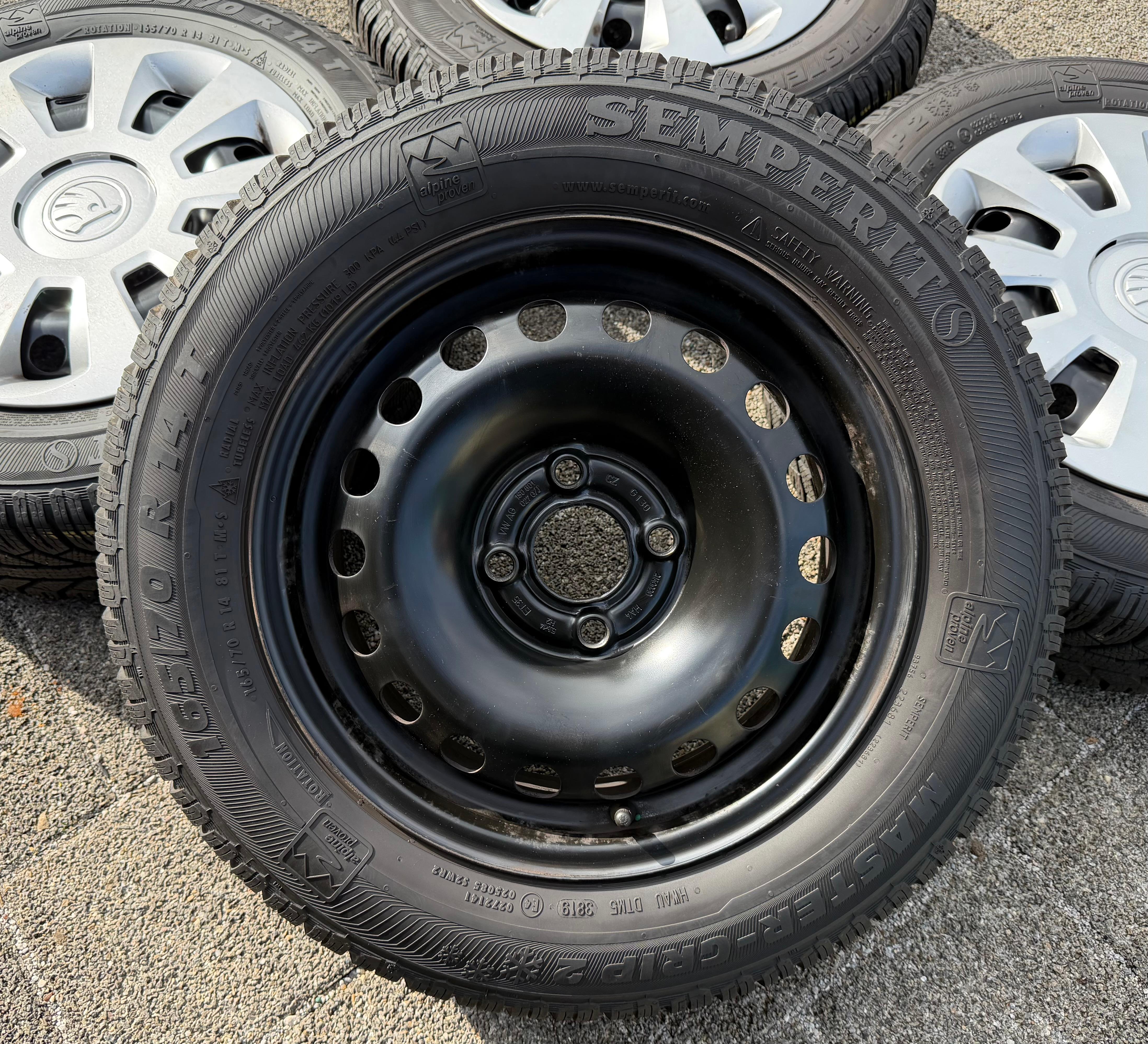 4 Winterräder VW UP UP! SEAT MII Skoda Citigo 165/70R14 81T Semperit 1S0601027