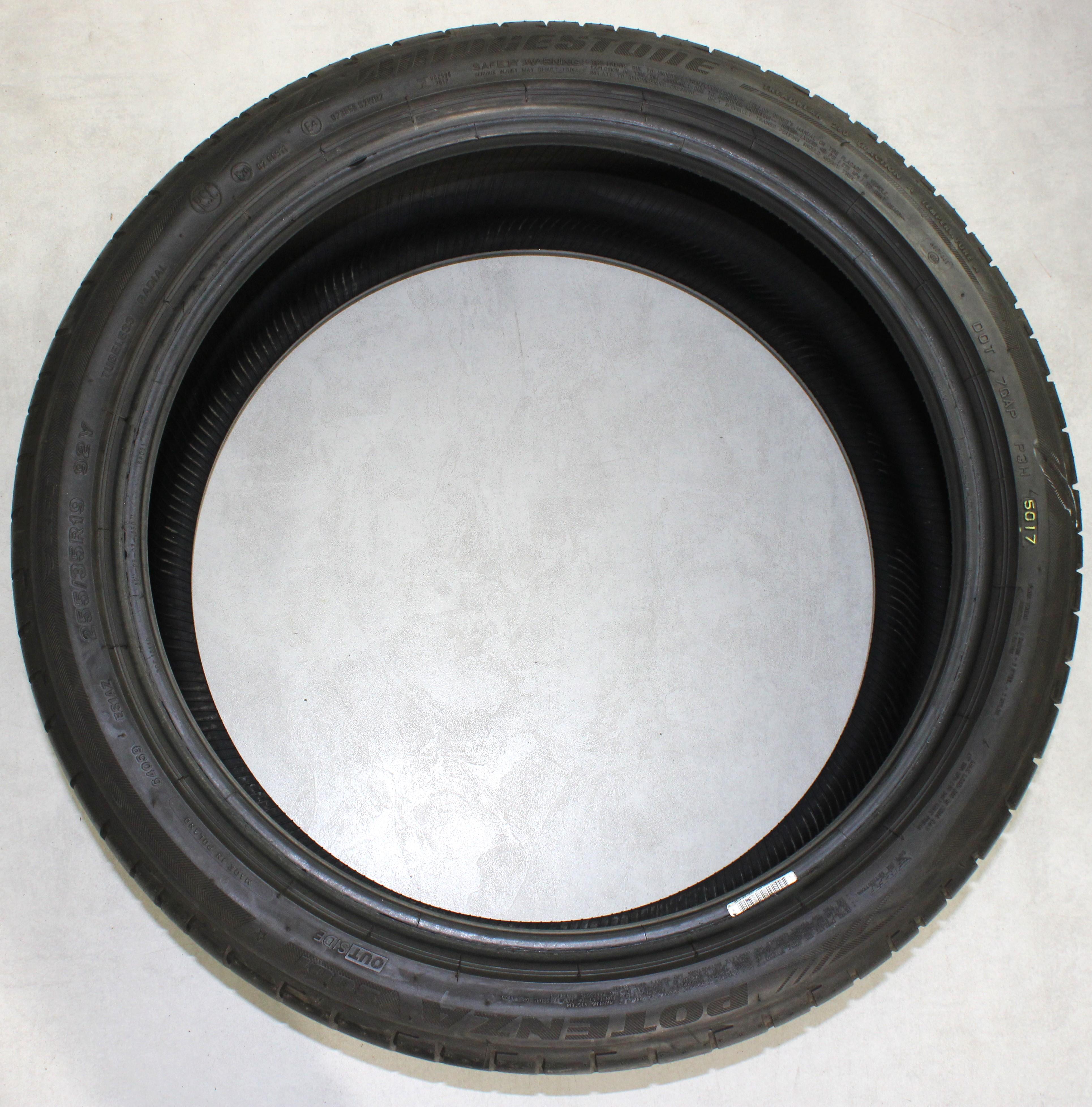 1 x 255/35R19 92Y pneu été Bridgestone Potenza S001 * 5-5,5mm 2017