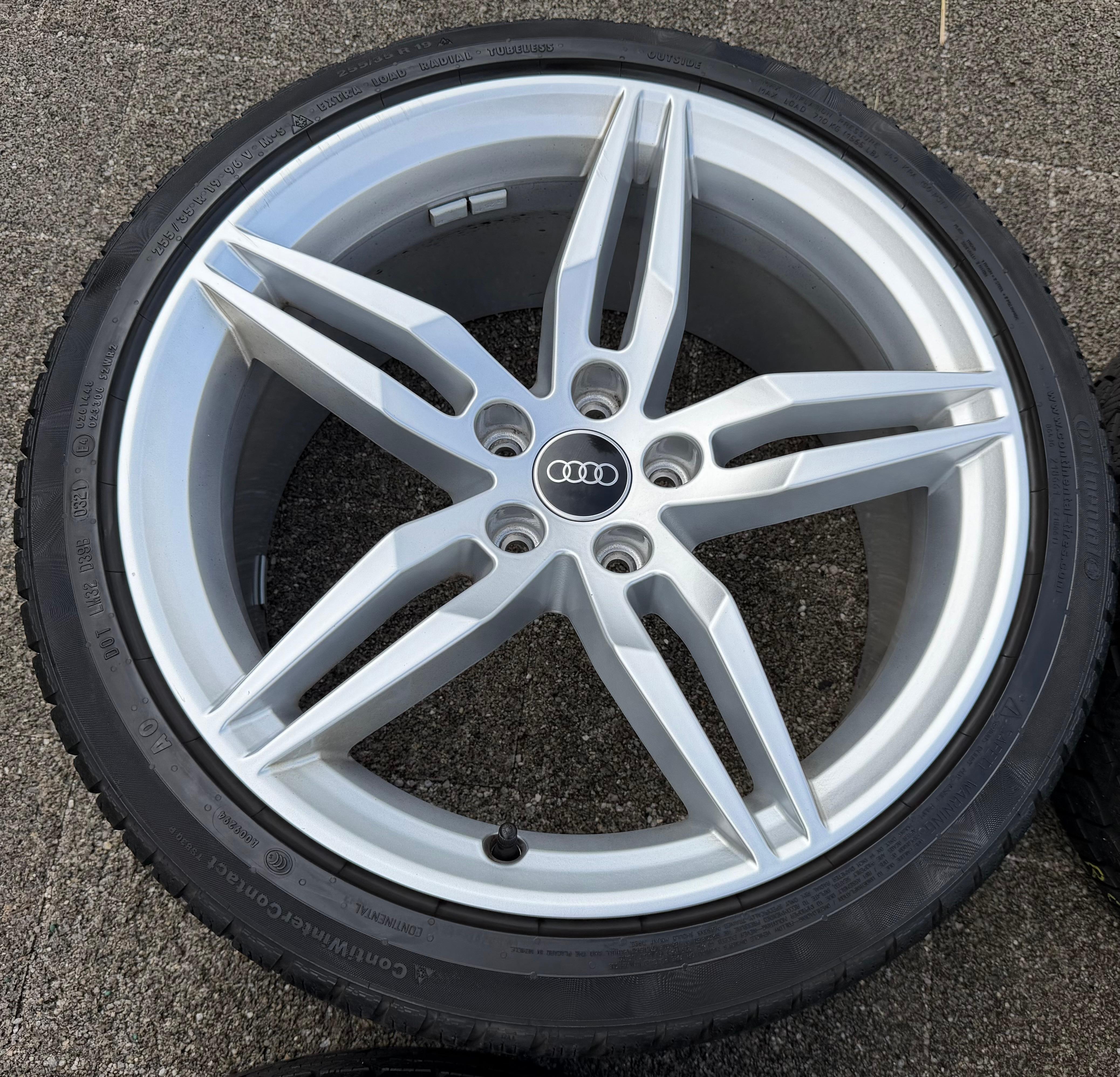 4 Original 19" Alu Winterräder Audi A5 S5 8W F5 8W0601025AM 255/35R19 96V Continental