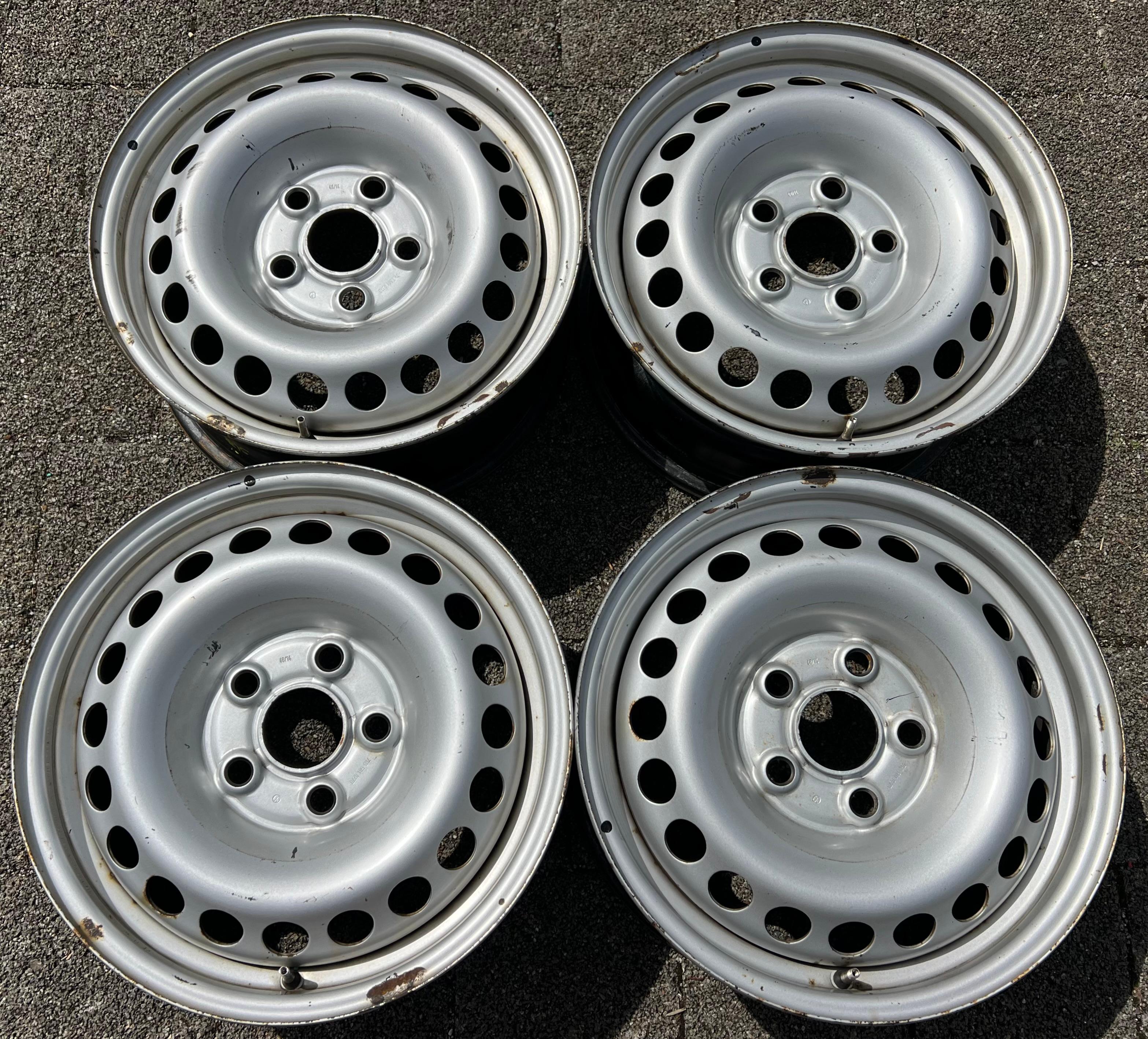4 FELGEN 16" STAHLFELGEN VW BUS T5 T6 6,5x16 ET51 5x120 5x120 FREIHAUS