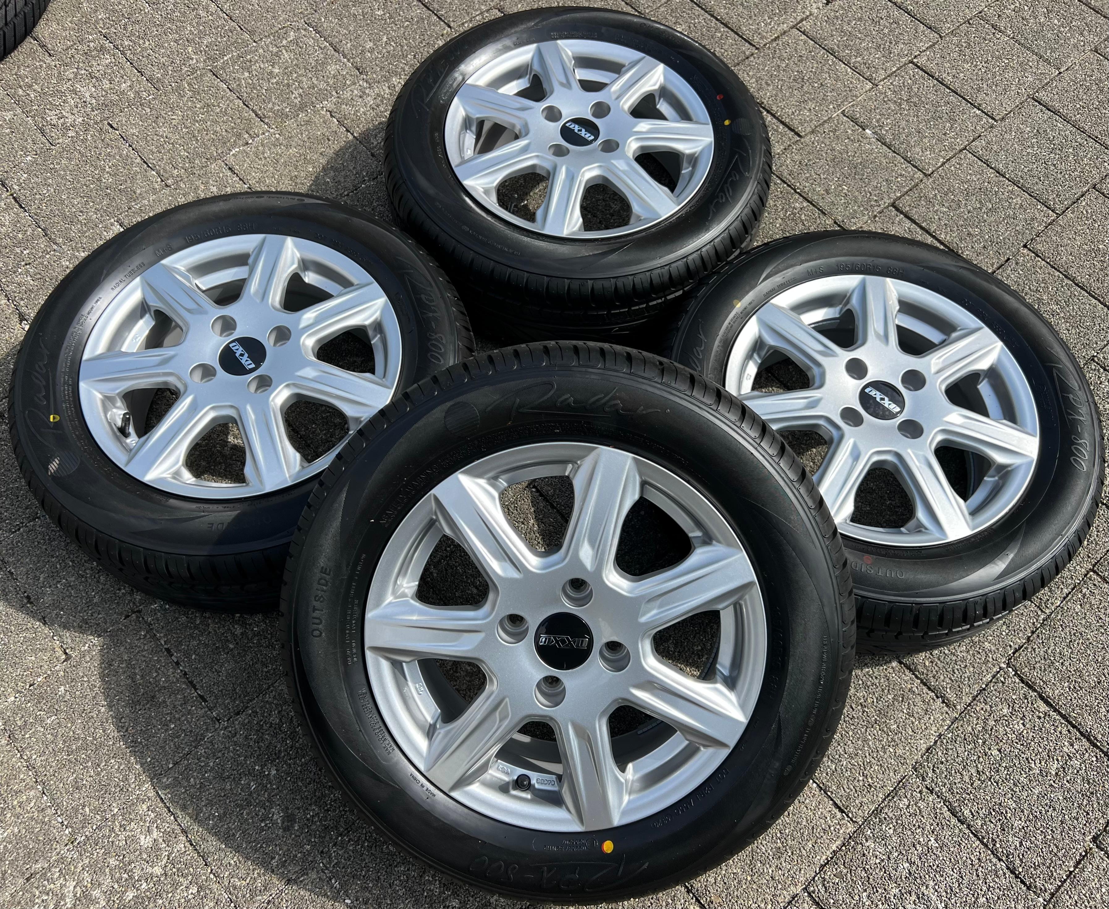 4 ROUES D'ÉTÉ EN ALUMINIUM 195/60R15 88H FORD FIESTA JHH JGH JHH NOUVEAU RDKS