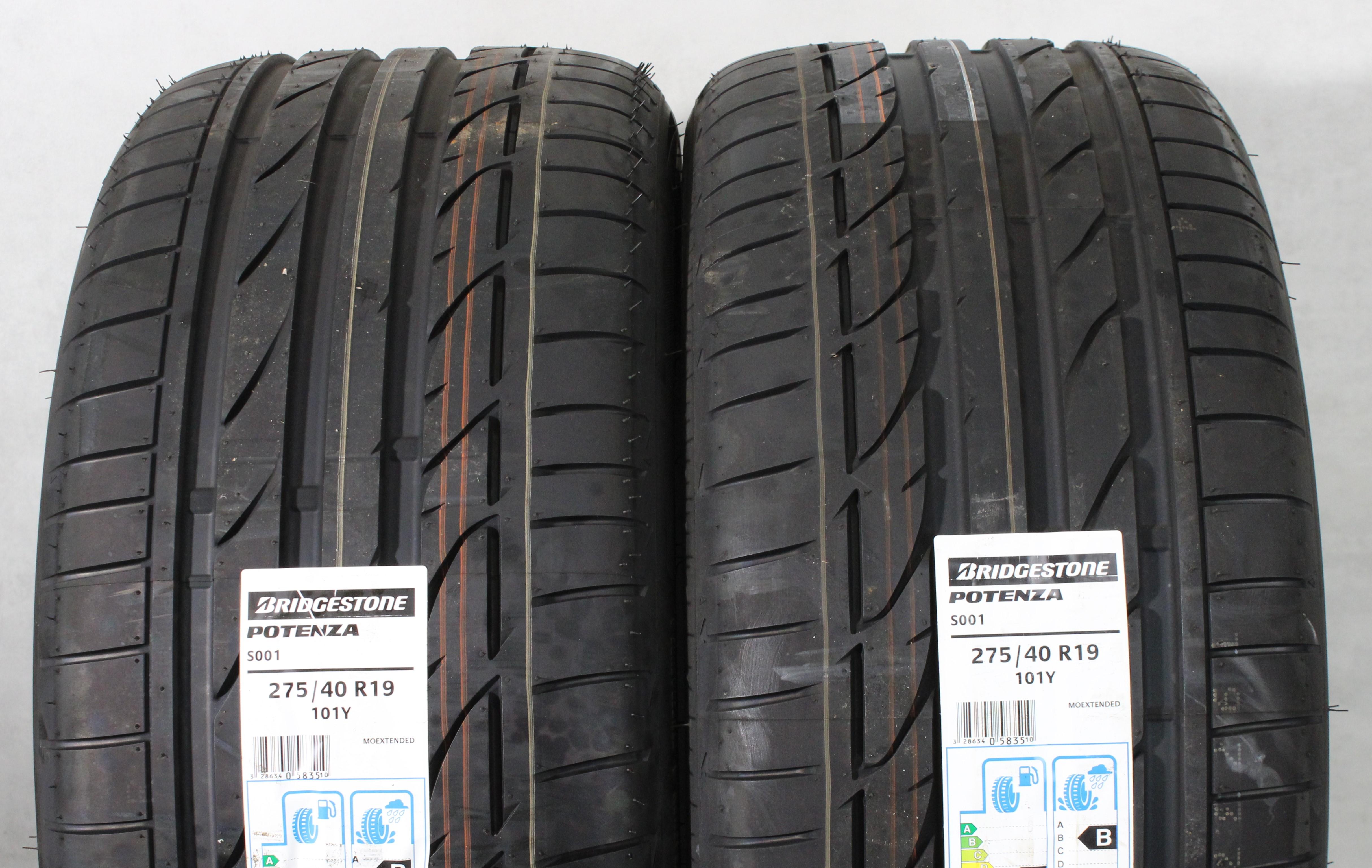 2 x 275/40R19 101Y Sommerreifen Bridgestone Potenza S001 MOE NEU 2018/2019