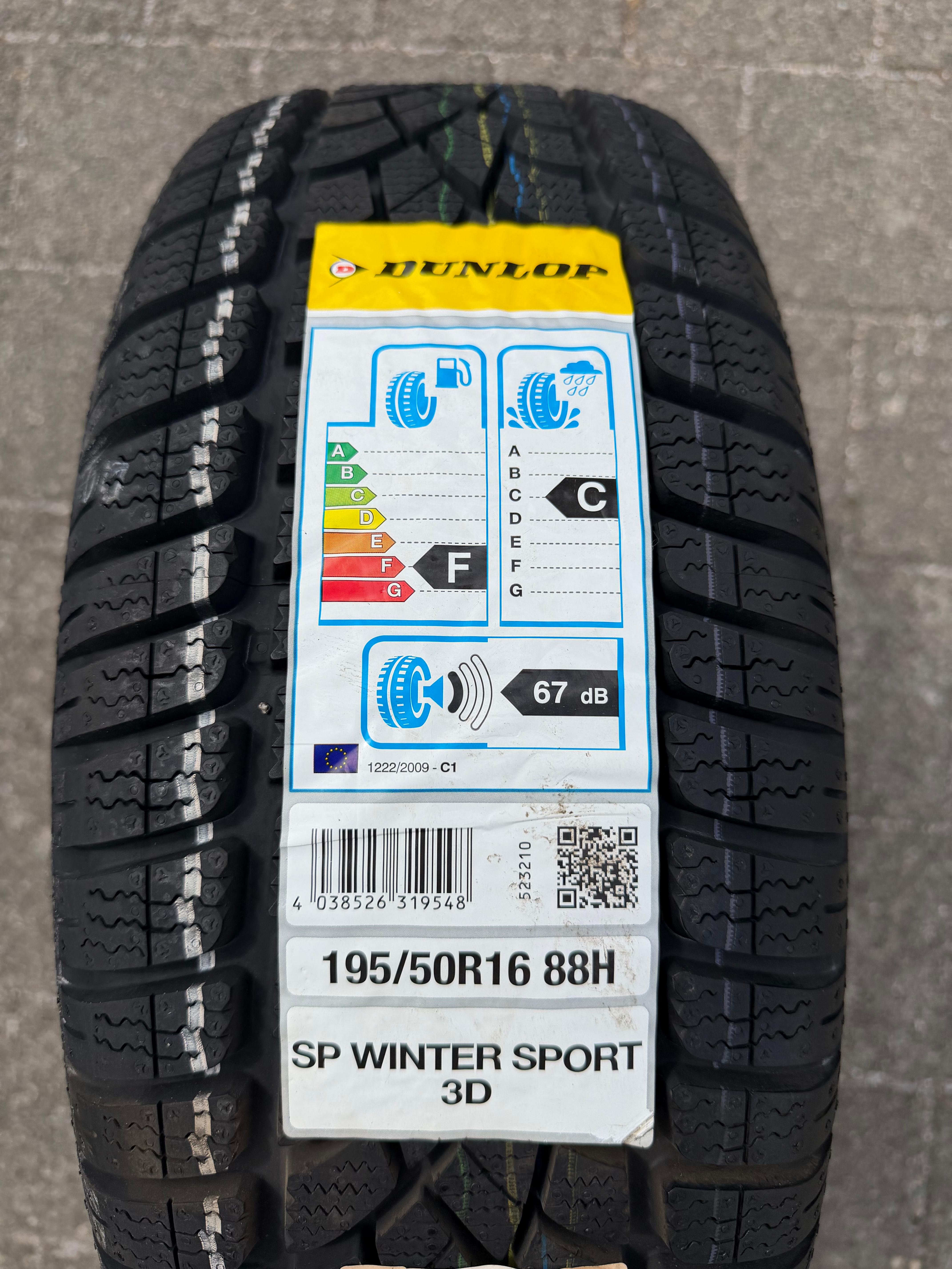 1 x 195/50R16 88H Winterreifen Dunlop Winter Sport 3D AO NEU 2017
