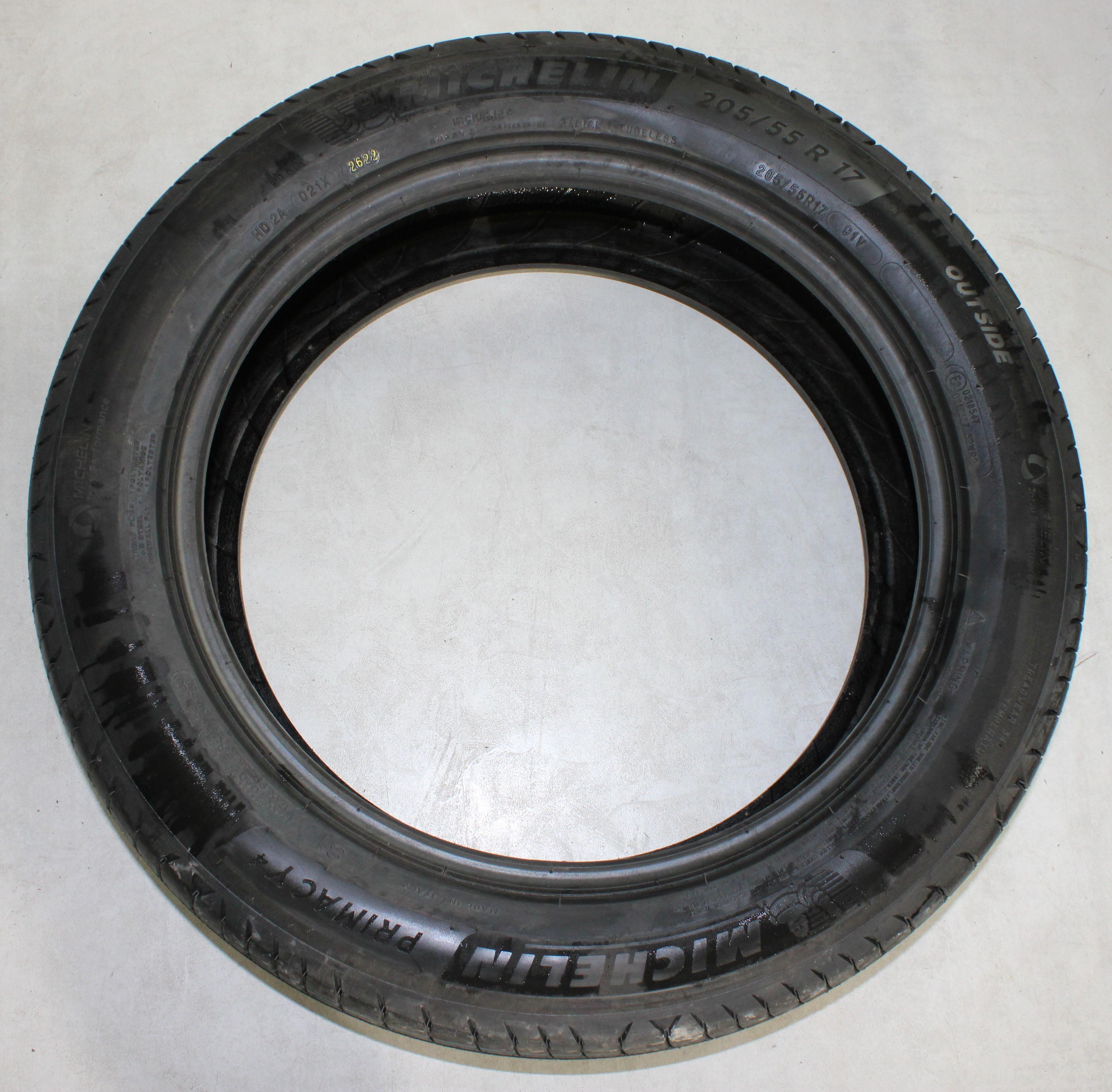 4 neumáticos de verano Michelin Primacy 4 S1 205/55R17 91V, con dibujo completo, 2022