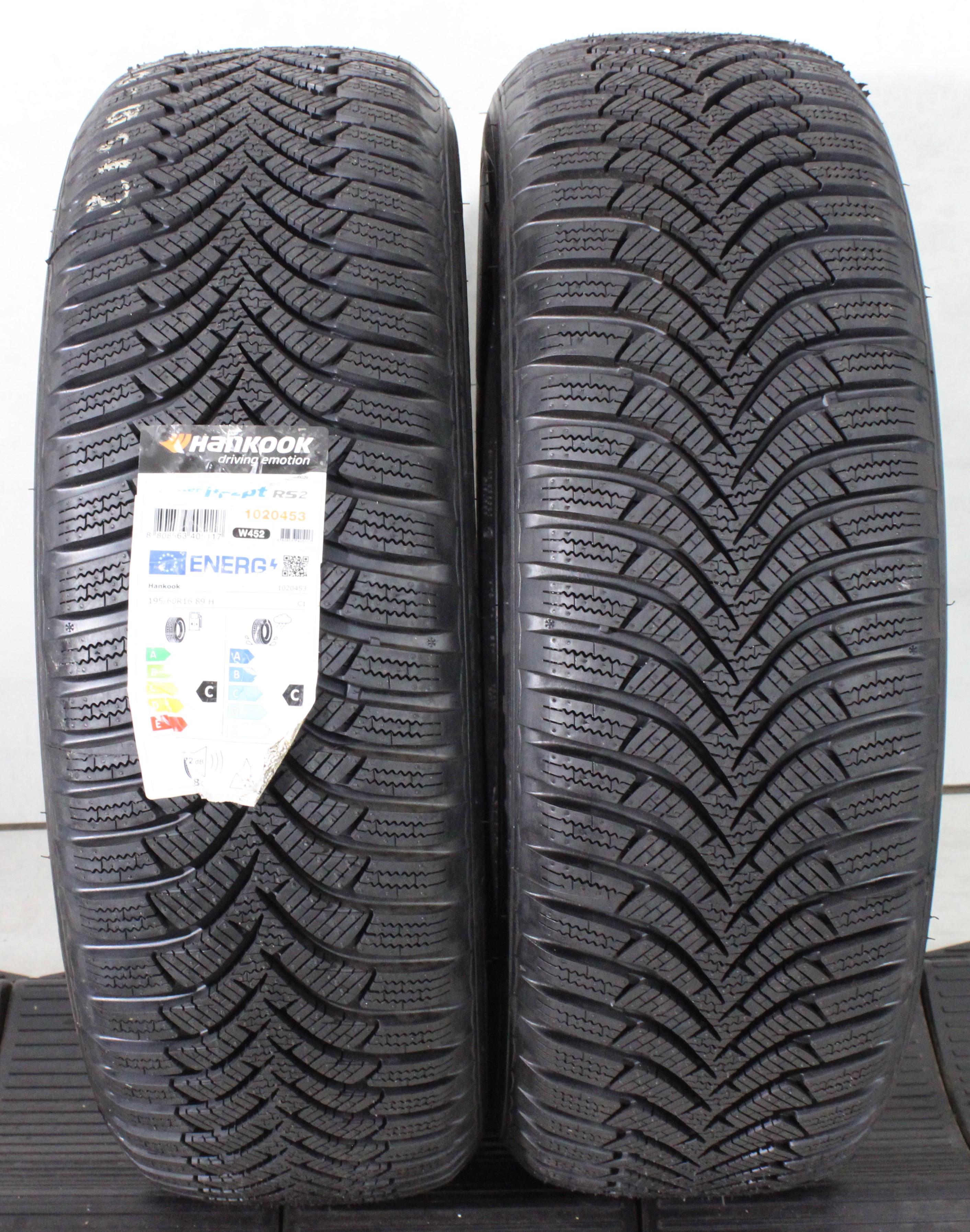 2 x 195/60R16 89H Winterreifen Hankook Winter I*Cept RS2 NEU 2021