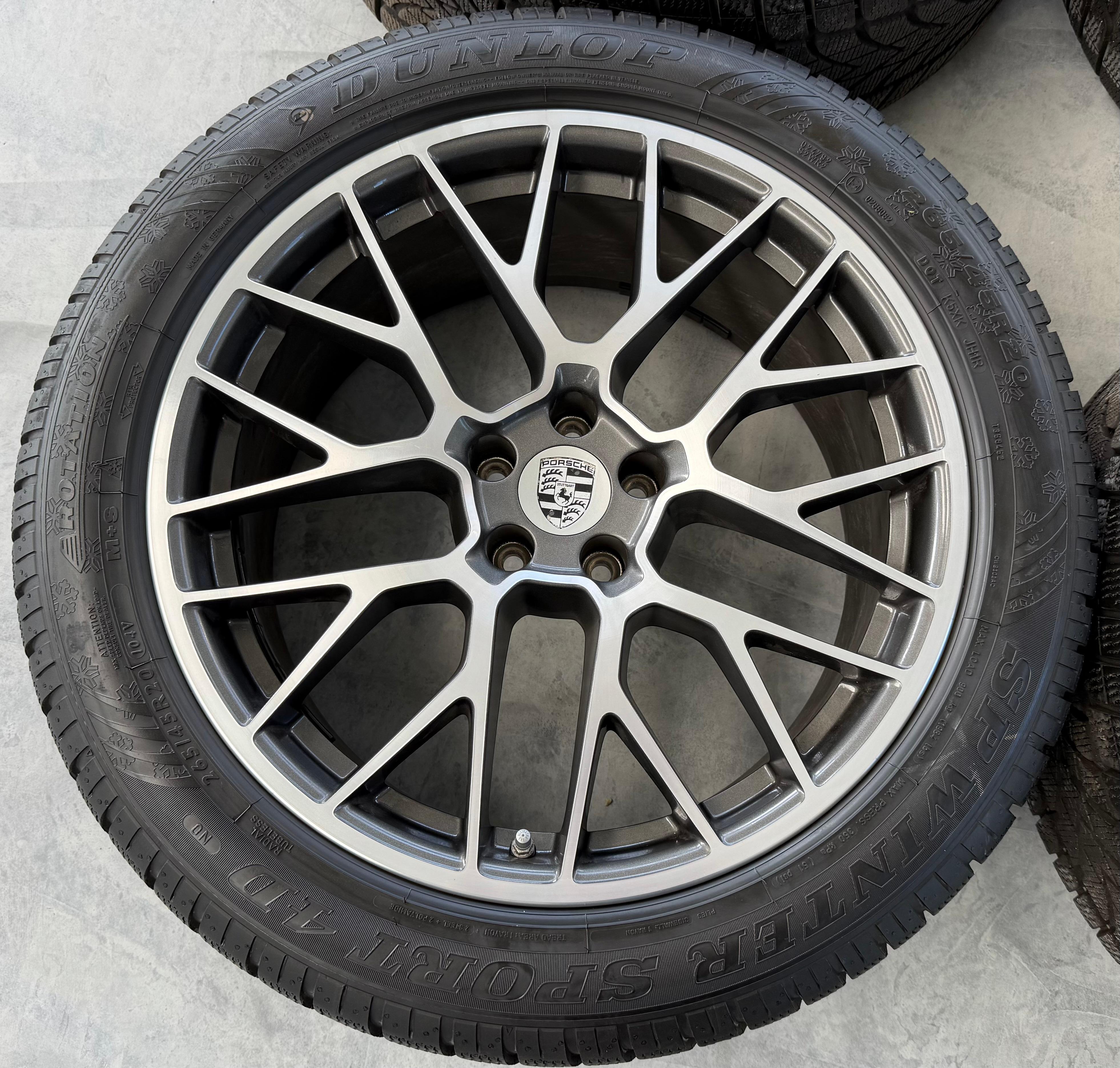 4 Original 20" Alu Winterräder Porsche Macan I & II RS Spyder Felgen Dunlop