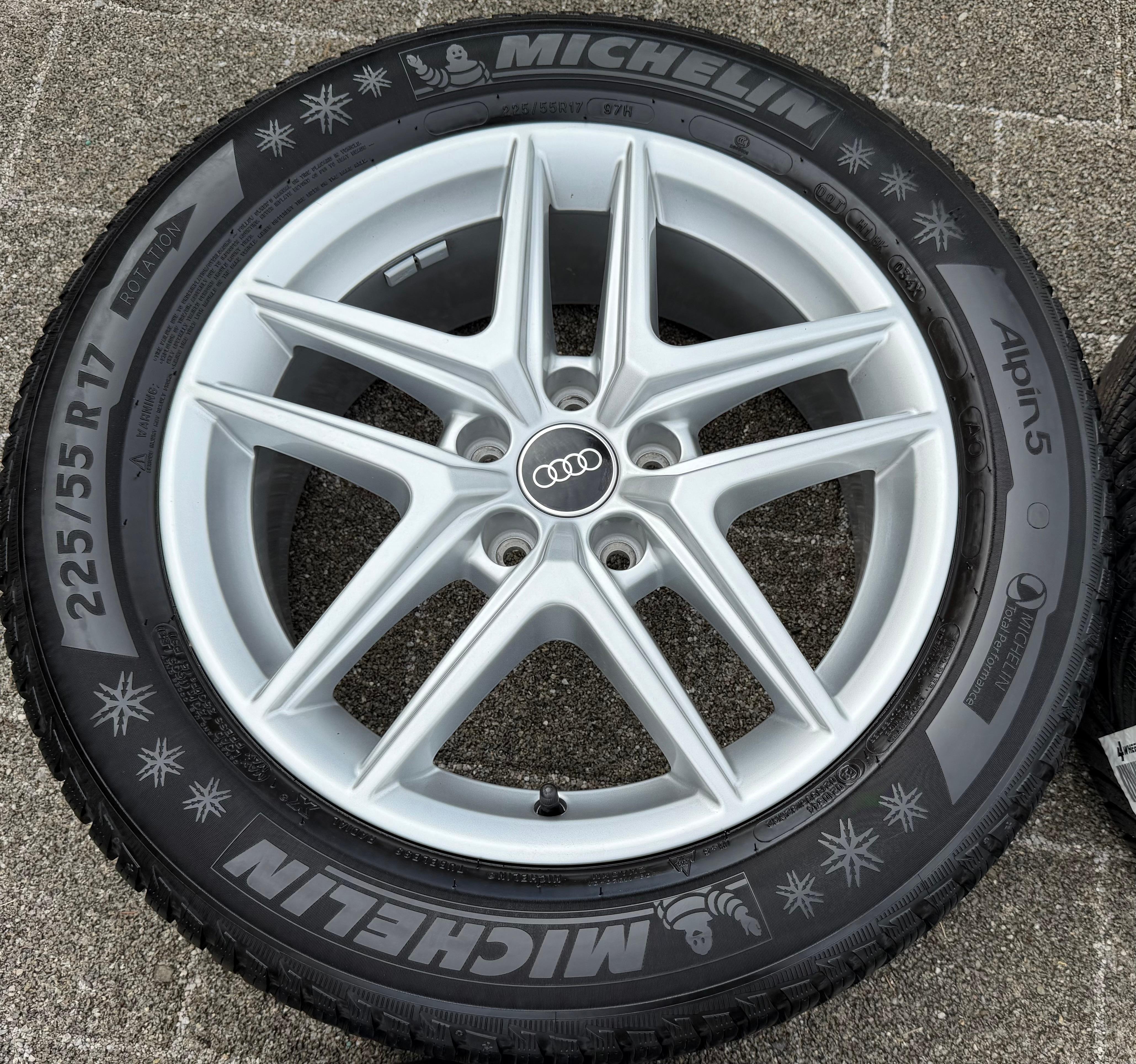 4 ORIGINAL 17" ALU WINTERRÄDER AUDI A4 ALLROAD 8W B9 225/55R17 97H 8W9601025D