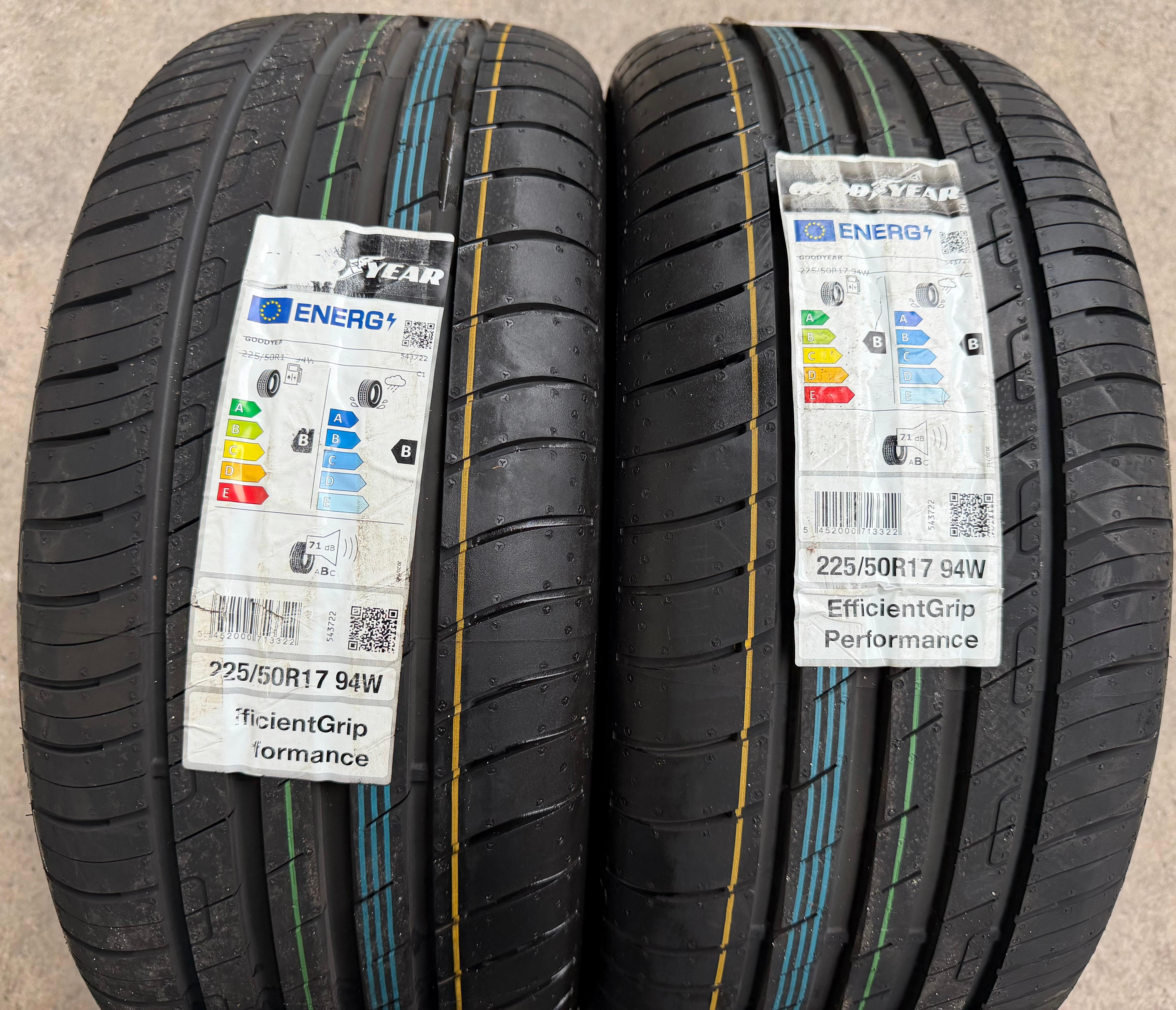 2 x 225/50R17 94W pneus été Goodyear Efficient Grip Performance NEU 2021