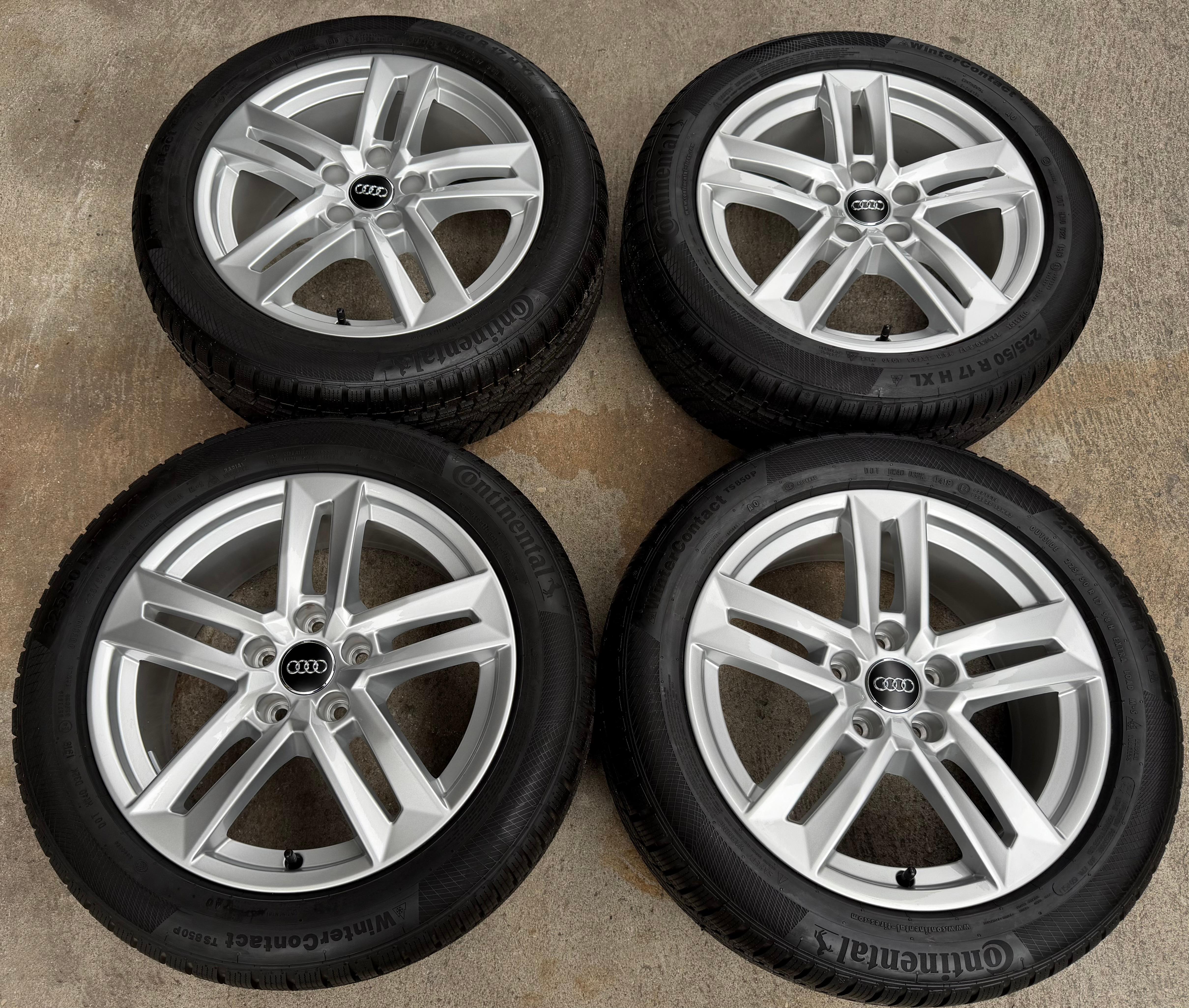 4 Original 17" Alu Winterräder Audi A4 B9 8W 8W0601025P 225/50R17 98H Continental