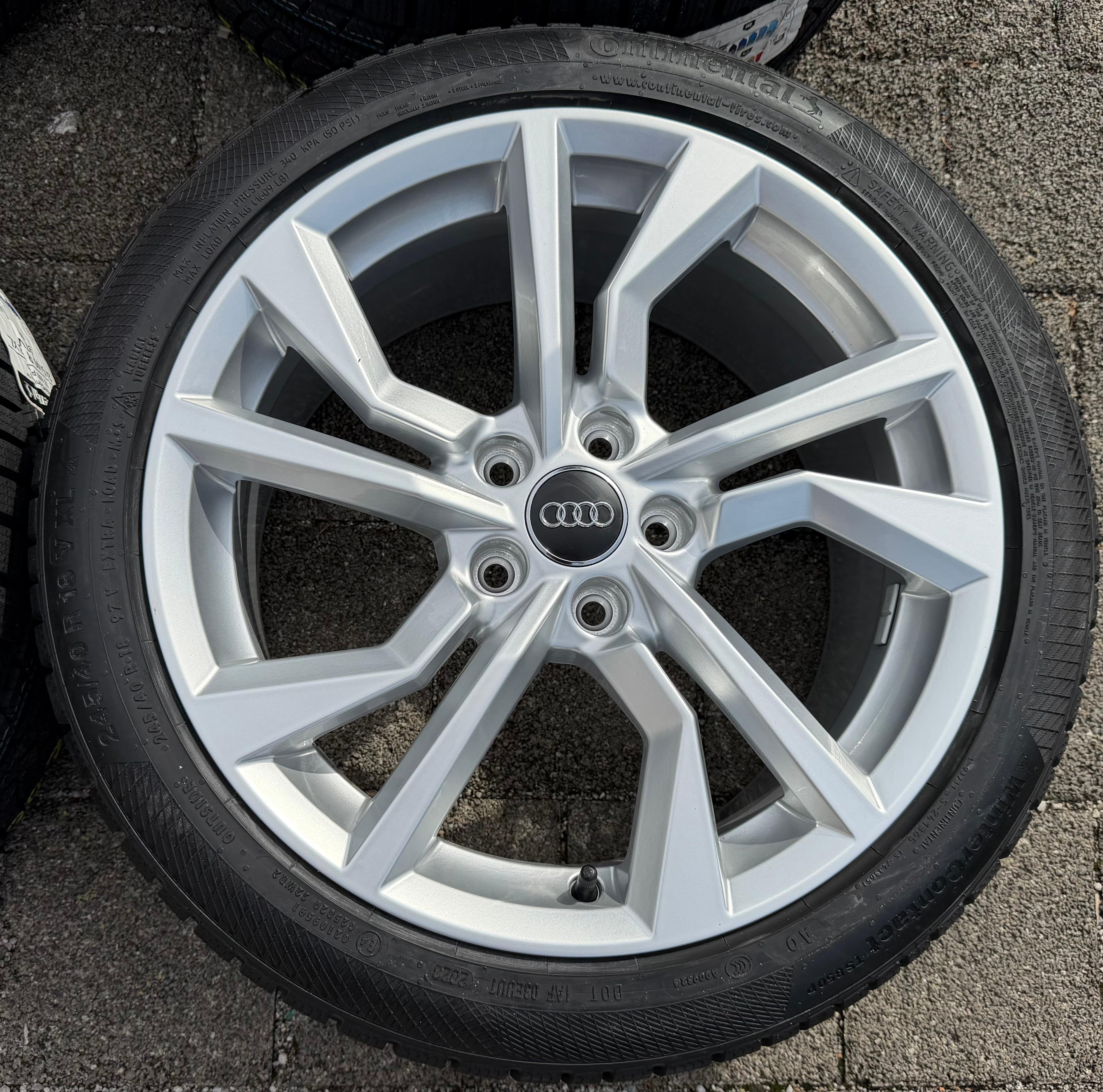 4 Original 18" Alu Winterräder Audi TT TTS 8S 8S0601025AN 245/40R18 97V Continental 2023 NEU