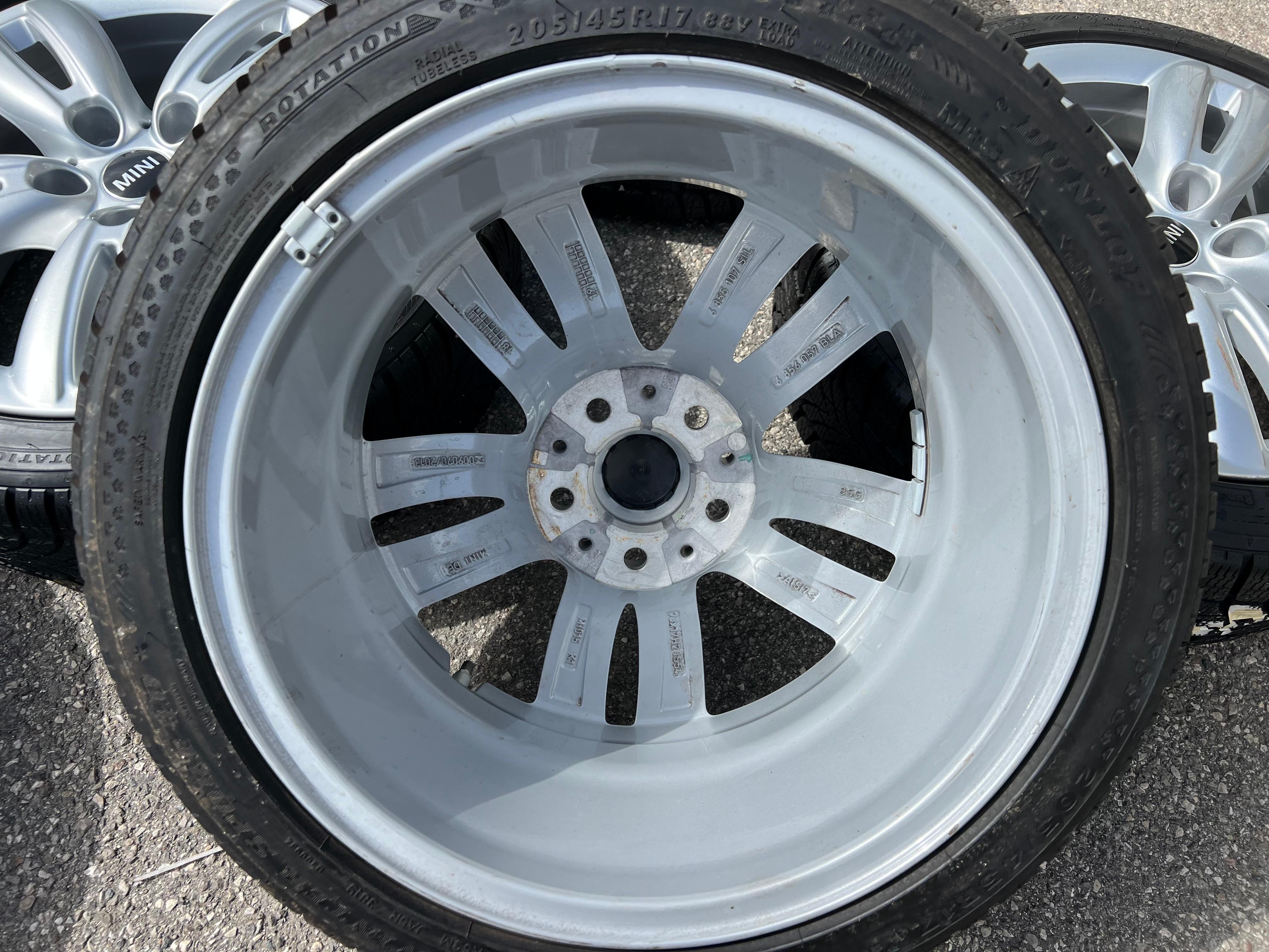 4 LLANTAS DE INVIERNO ORIGINALES DE ALUMINIO 17" MINI F55 F56 F57 JCW TRACK SPOKE 501 6855107