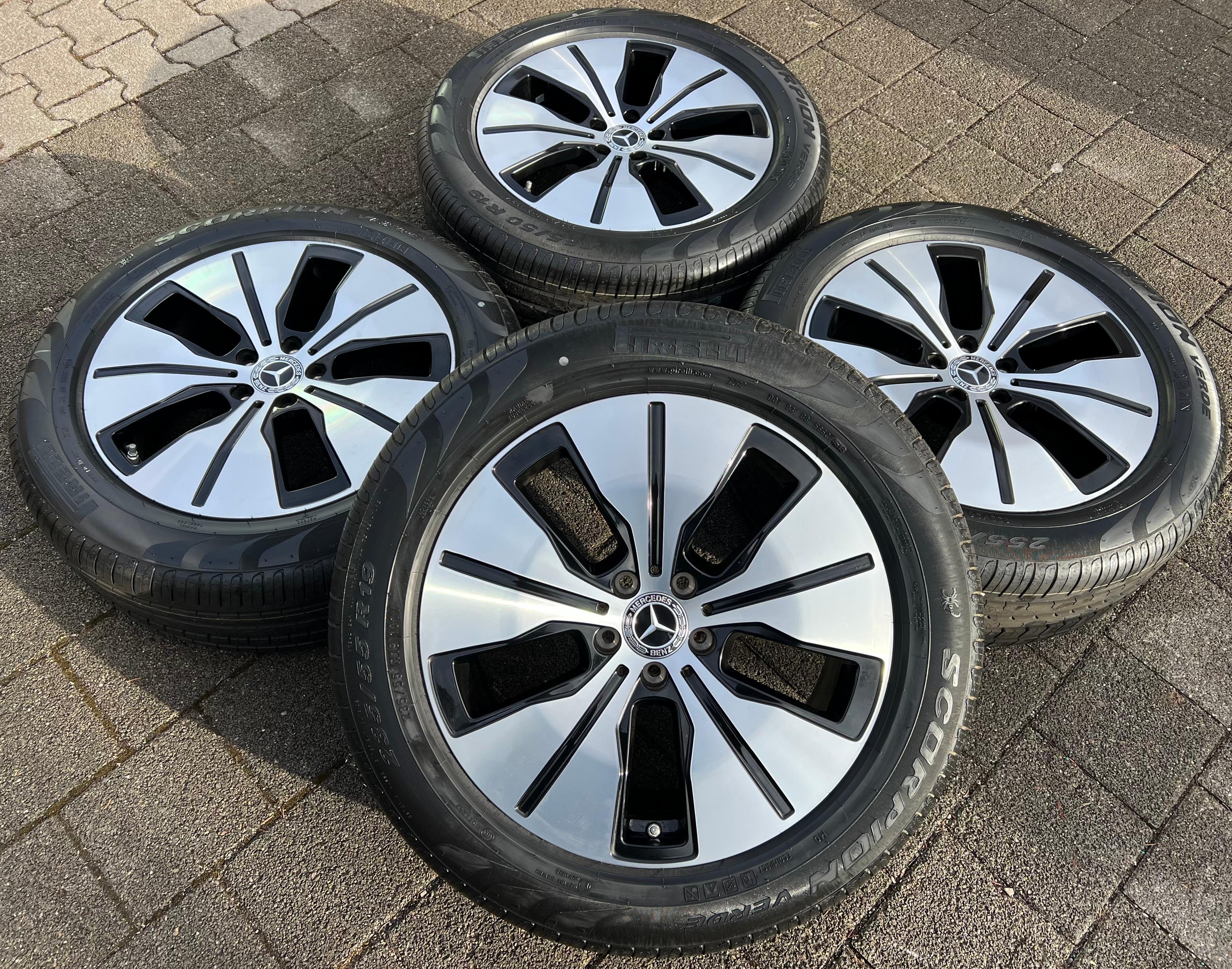 4 ORIGINELE 19" ALUMINIUM ZOMERWIELEN MERCEDES EQC N293 235/55R19 101V 255/50R19 103V GRATIS LEVERING