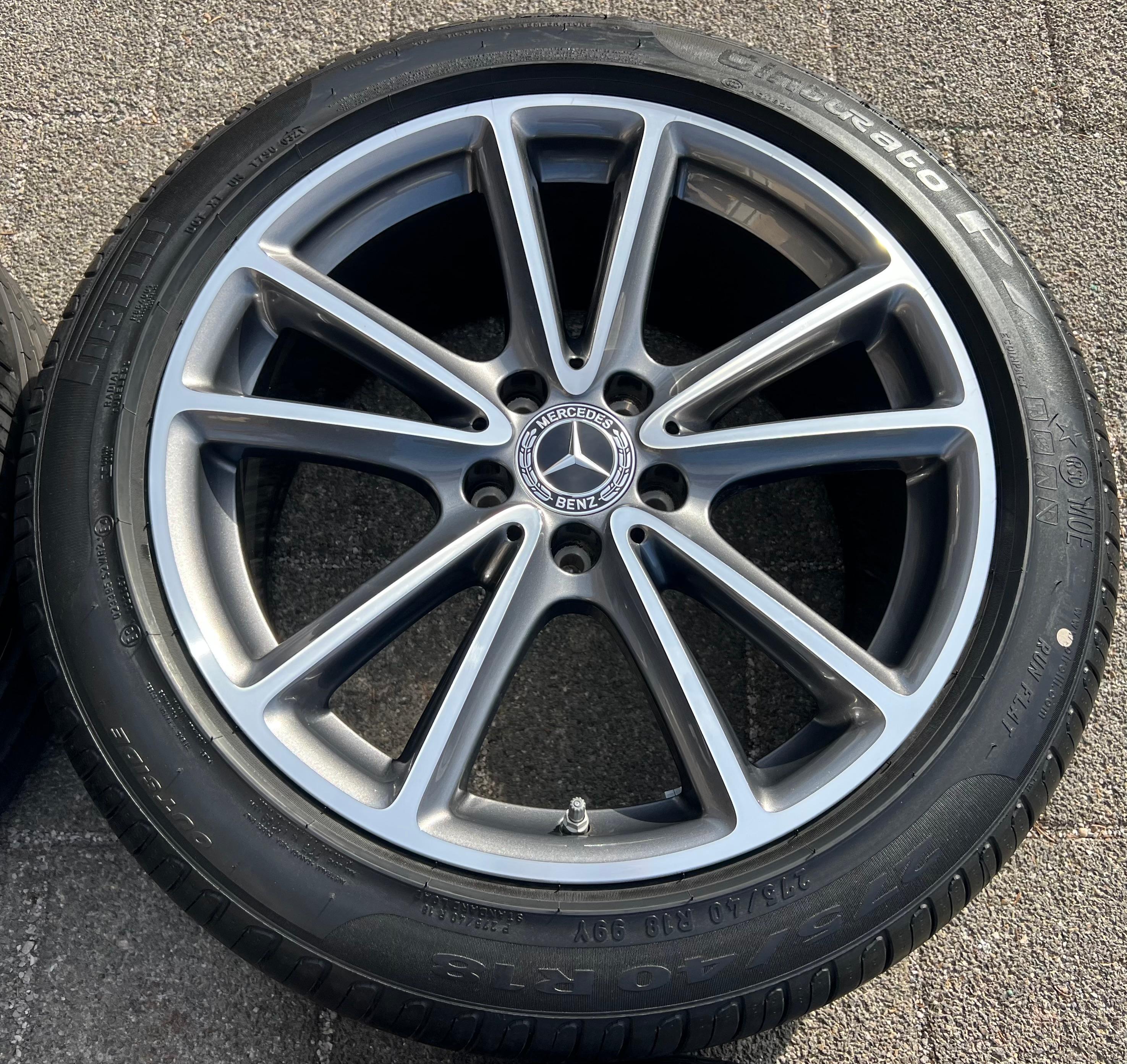 4 RUEDAS DE VERANO ORIGINALES DE ALEACIÓN DE 18" PARA MERCEDES CLS W257 C257 245/45R18 100V 275/40R18 99Y