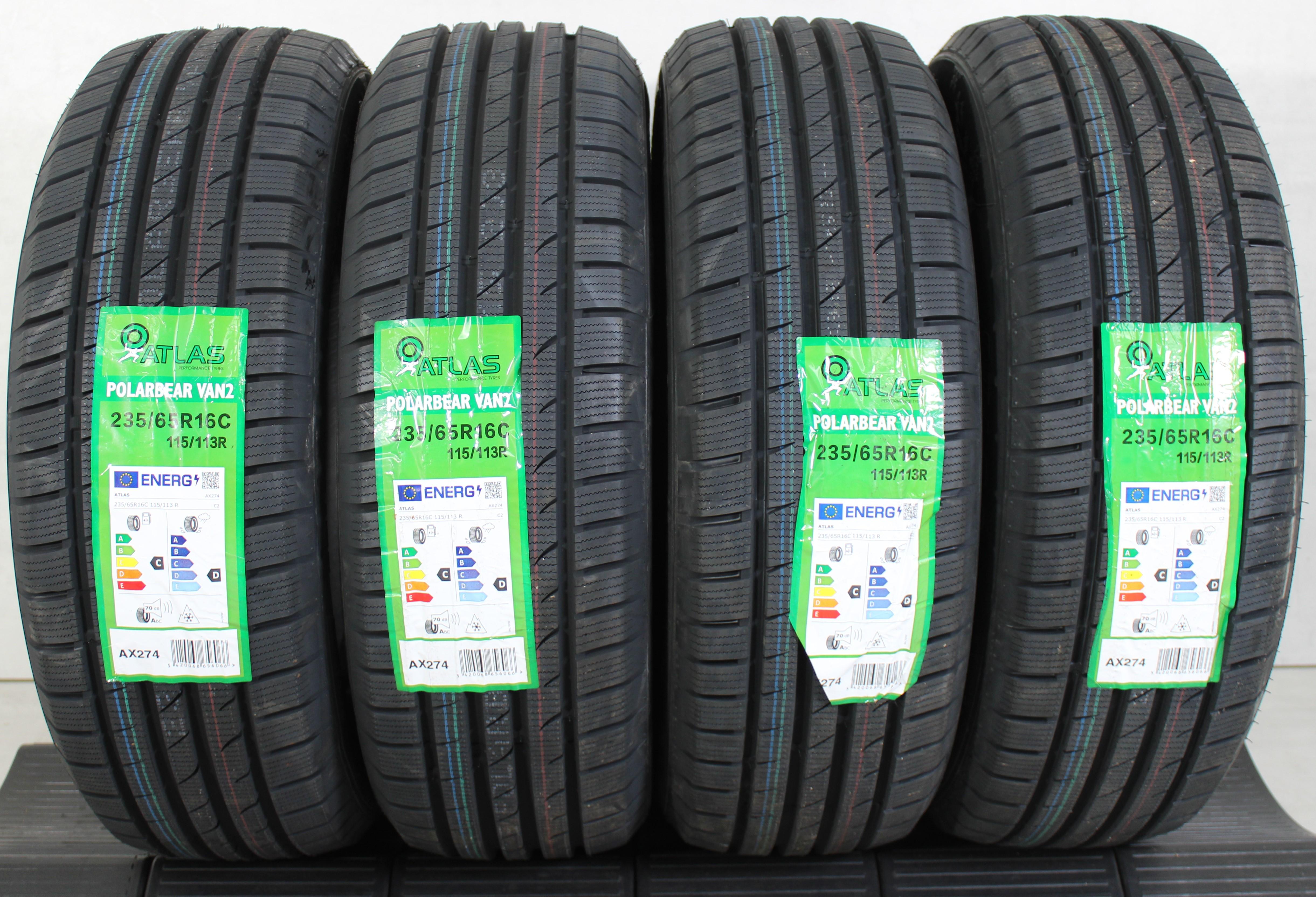 4 x 235/65R16C 115/113R Winterreifen Atlas Polarbear Van2 2023