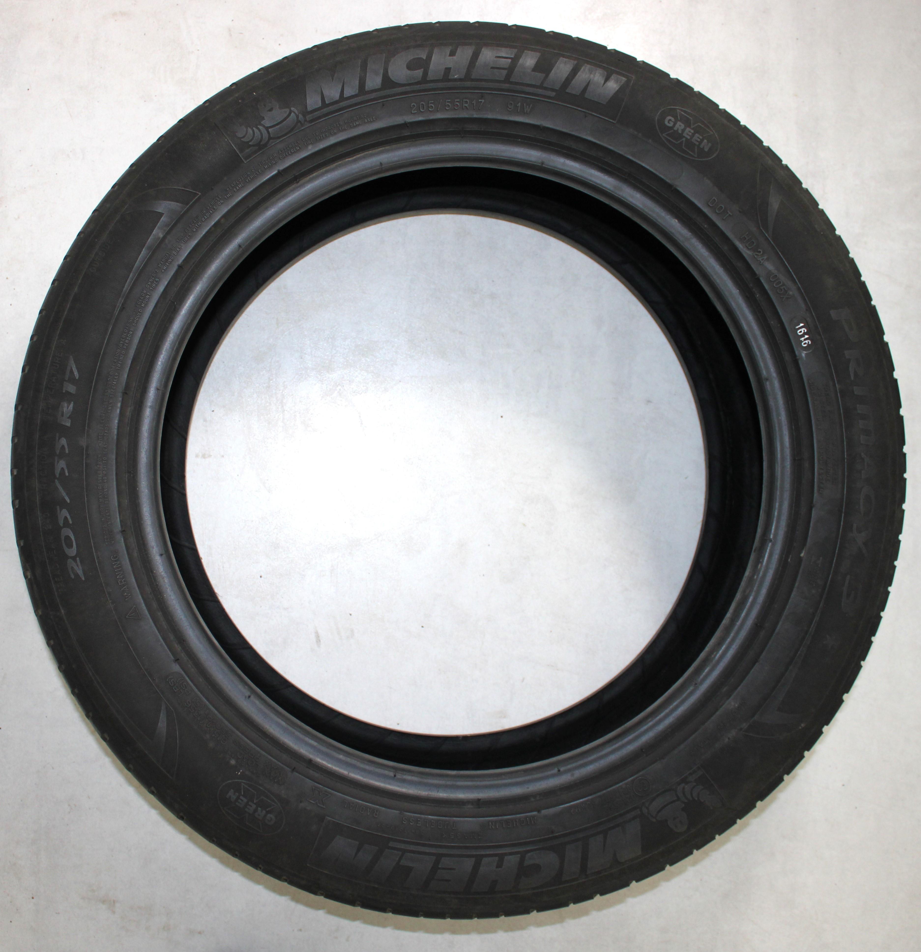 4 x 205/55R17 91W Sommerreifen Michelin Primacy 3 4-4,5mm 2016 *