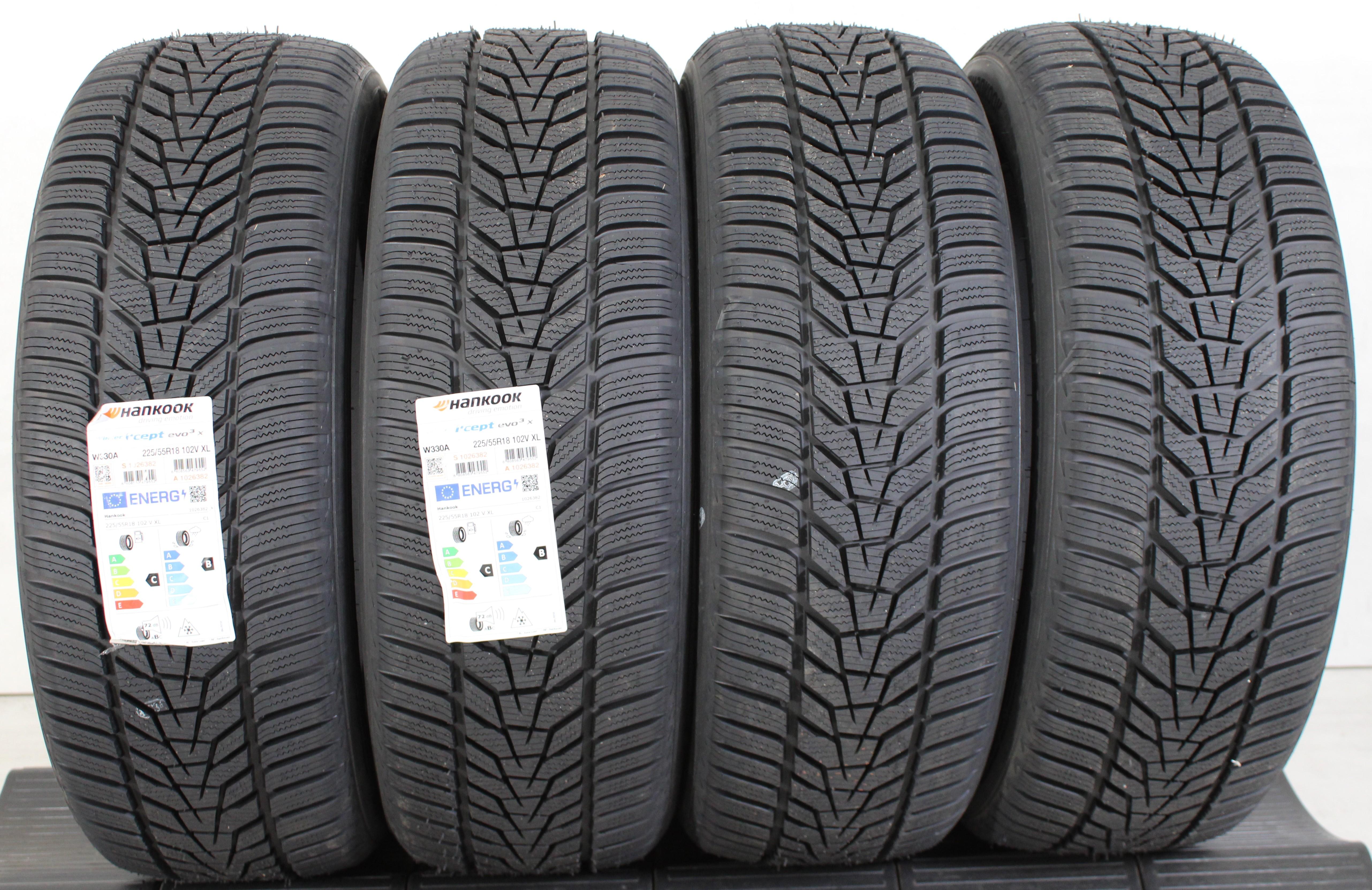 4 x 225/55R18 102V Winterreifen Hankook Winter I*Cept Evo 3 X 2023 XL