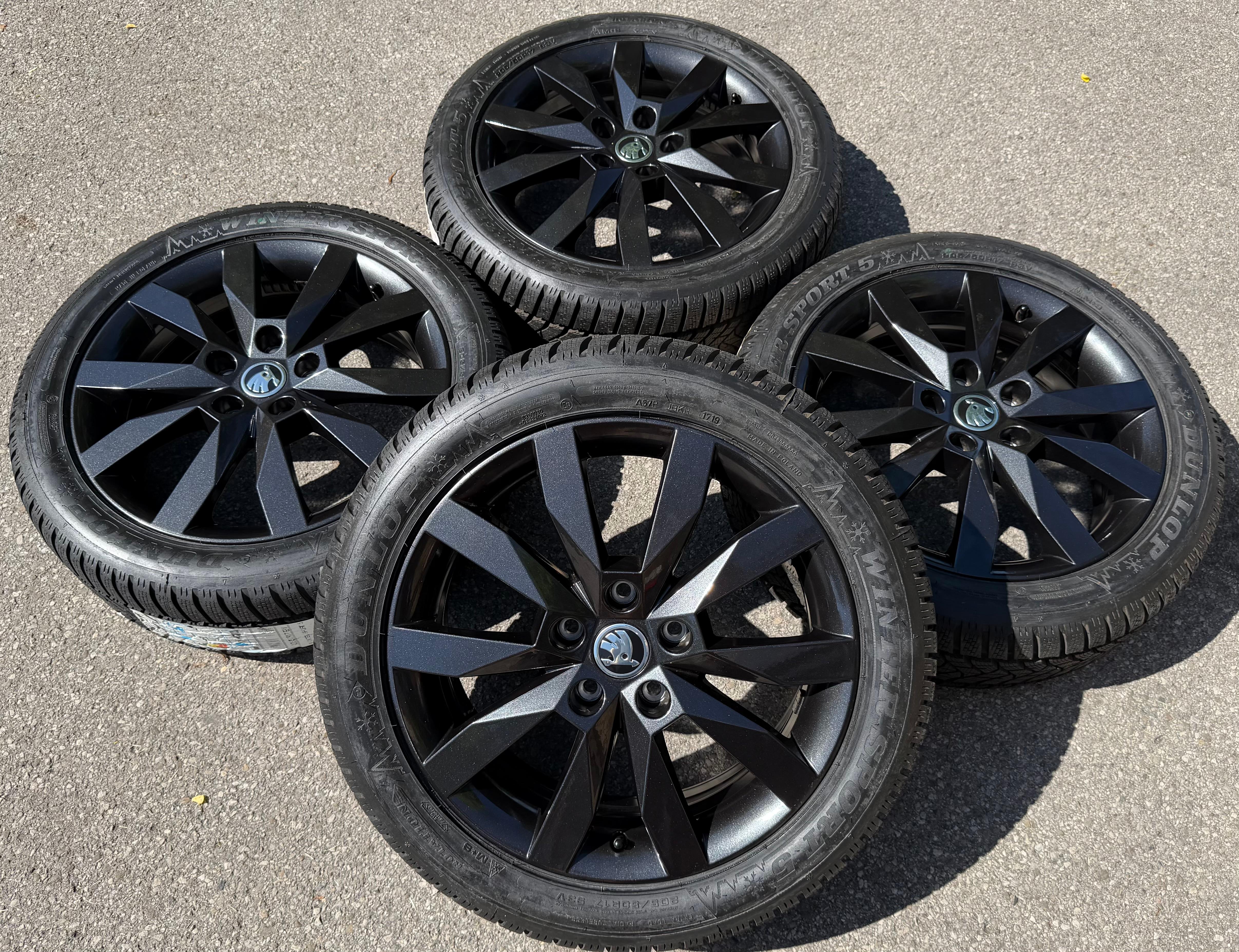 4 ORIGINAL 17" ALU WINTERÄDER SKODA OCTAVIA III 3 5E 5E0601025N 6x17 ET48 CRYSTAL