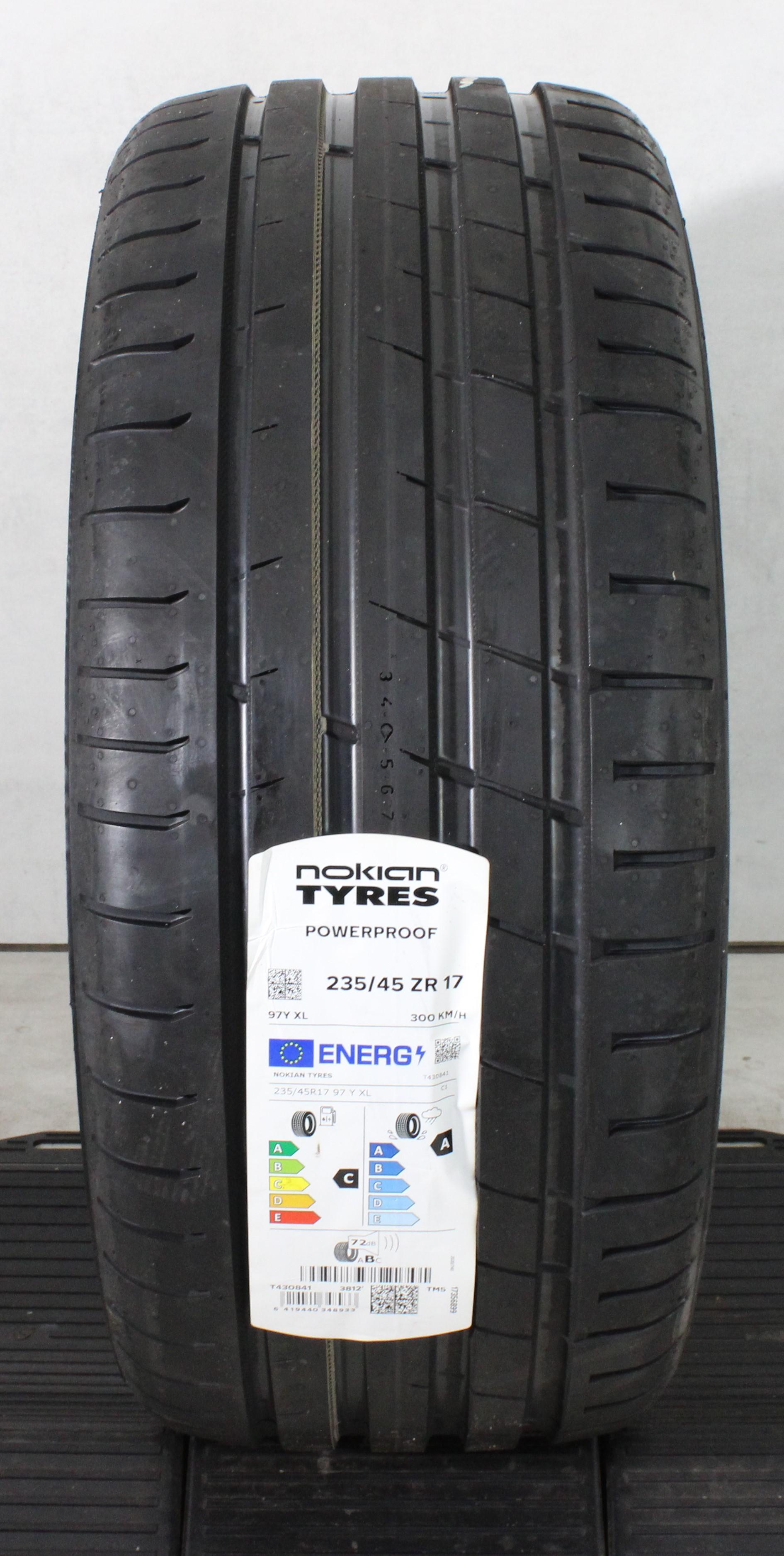 1 neumático de verano Nokian Powerproof 2021 XL, 235/45R17 97Y