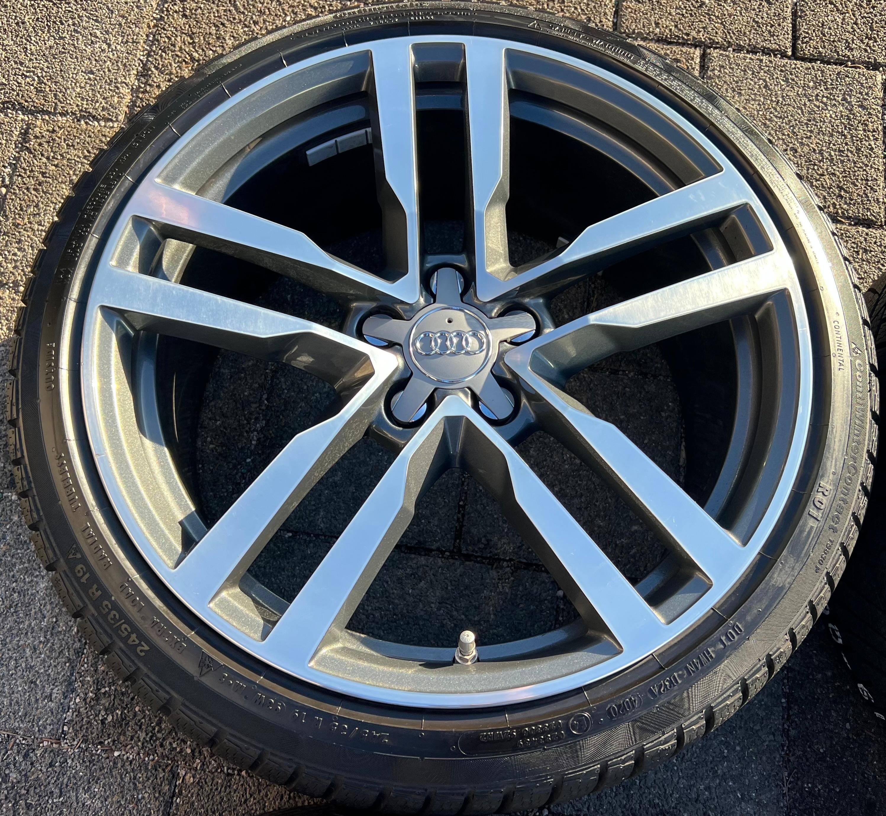 4 ORIGINAL 19" ALU WINTERRÄDER AUDI TT TTS 8S 8S0601025F 9x19 ET52 CONTINENTAL  FREIHAUS