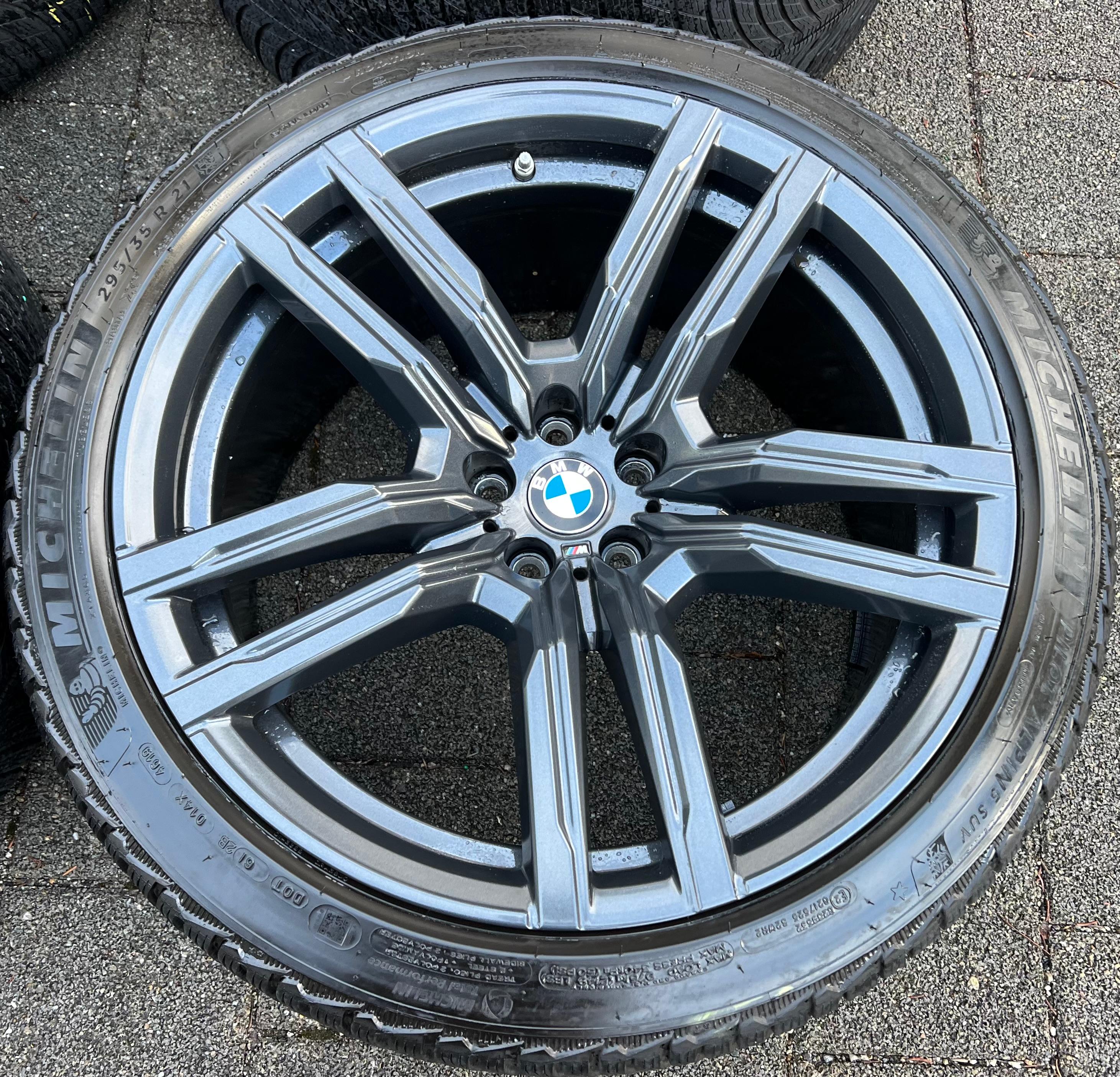 4 ORIGINELE 21" ALUMINIUM WINTERWIELEN BMW X5M F95 X6M F96 STYLING M808 295/35R21 107V GRATIS VERZENDING