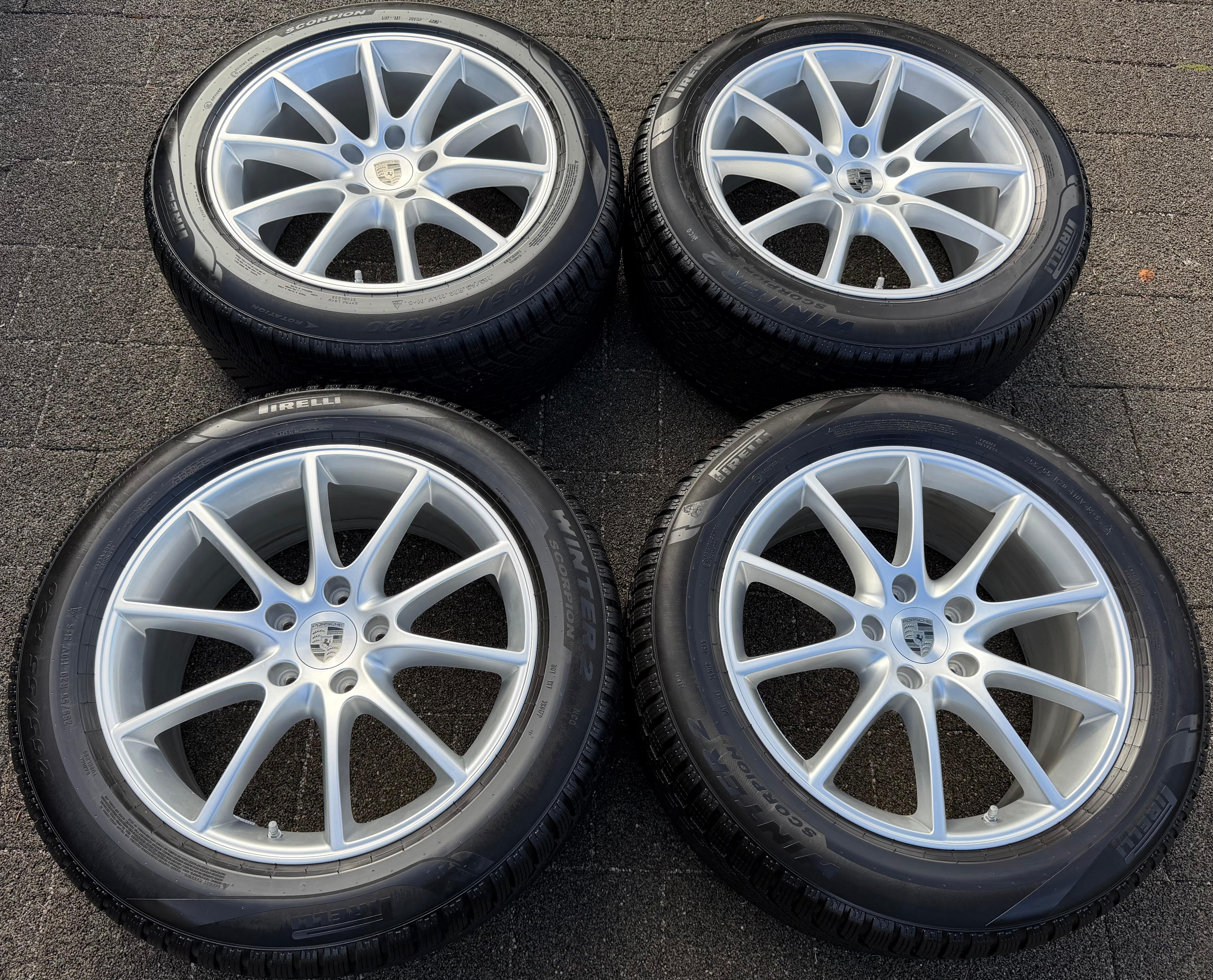 4 ruedas de invierno de aleación originales de 20" para Porsche Cayenne II E3 9YA 9Y0601025CT 9Y0601025DA
