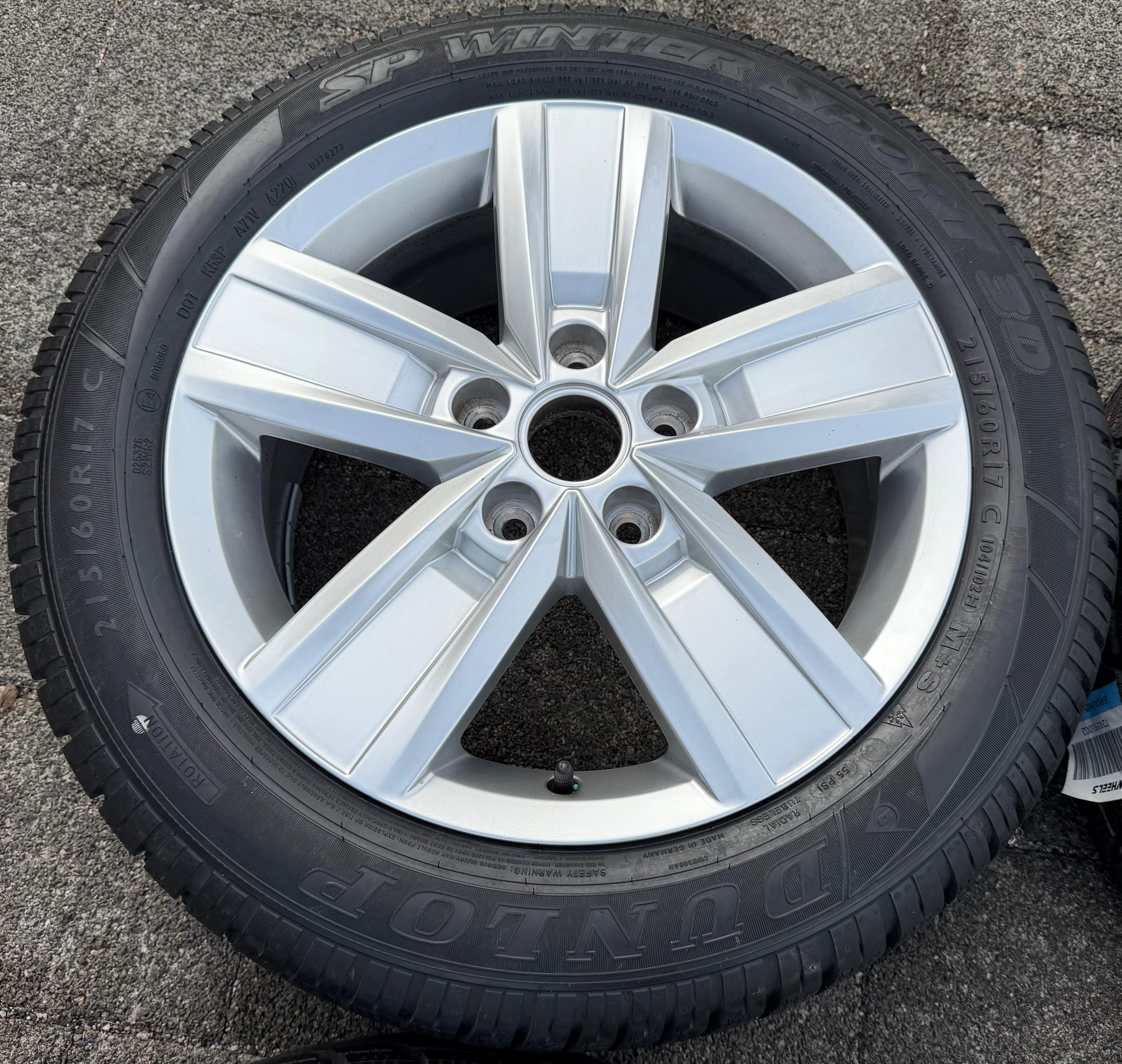 4 ruedas de invierno originales de aleación de 17" para VW BUS T5 T6 T6.1 7E0601025P Devonport 215/60R17C