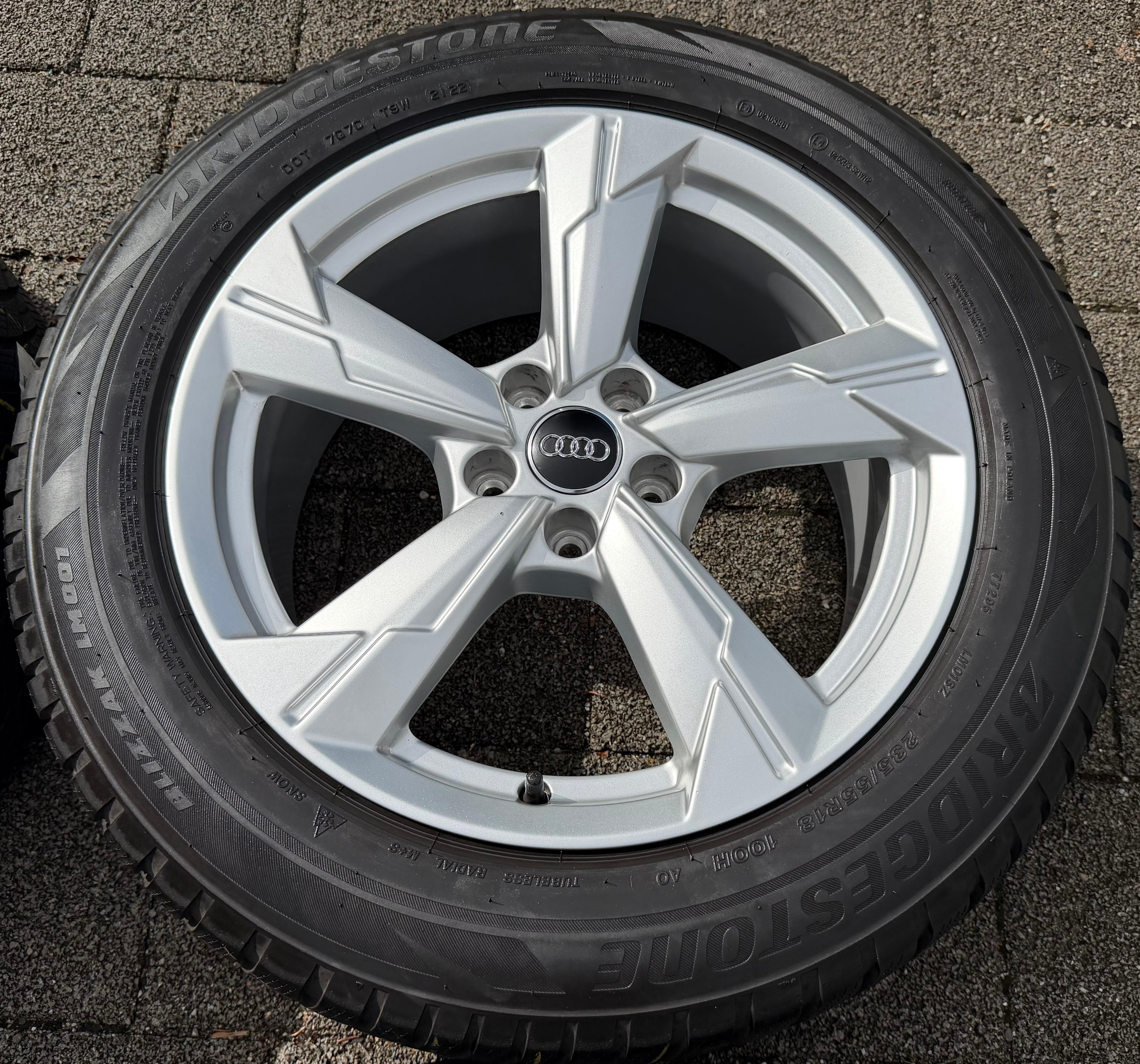 4 Original 18" Alu Winterräder Audi A6 Allroad 4K C8 4K0601025D 235/55R18 100H Bridgestone