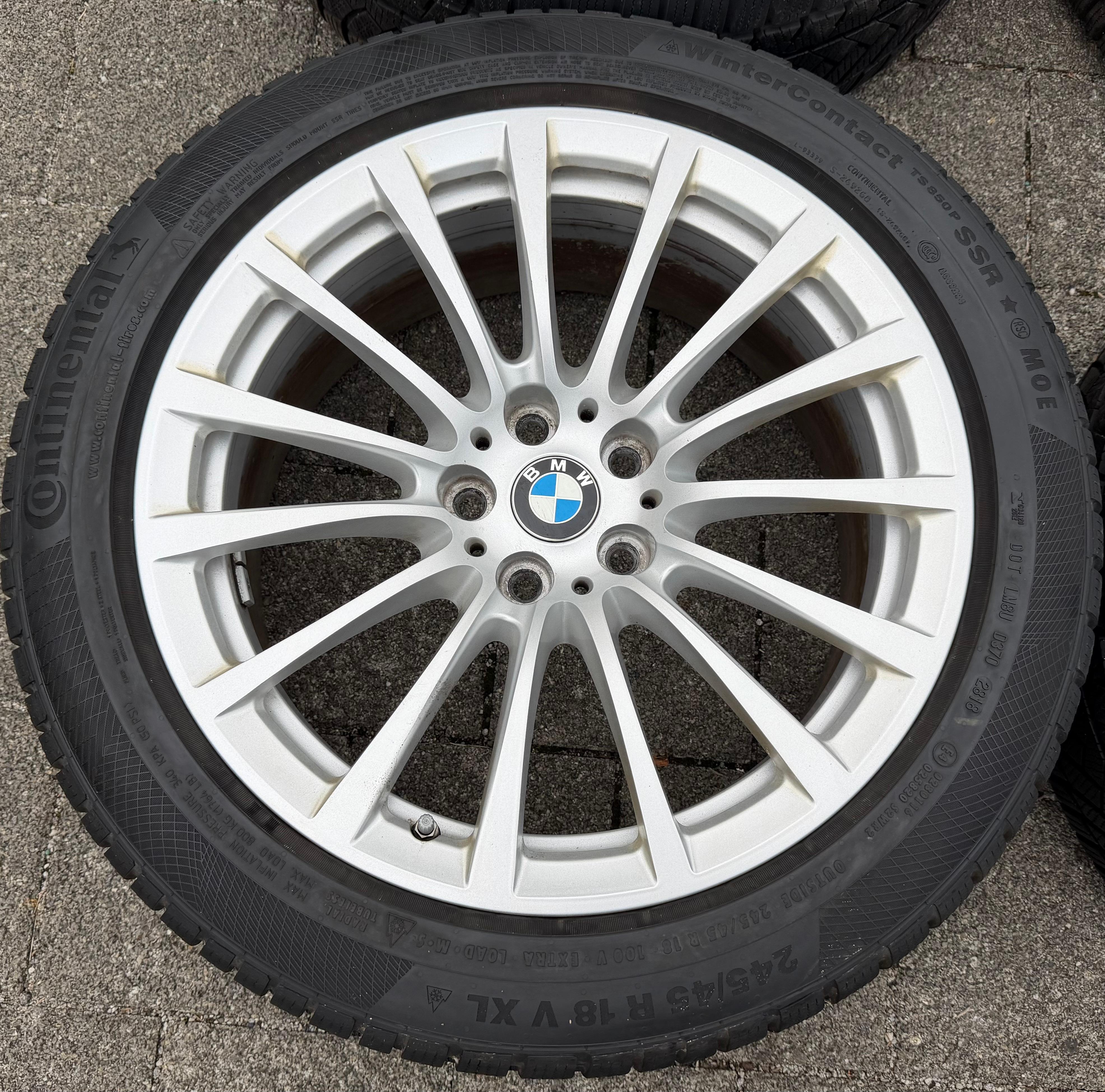 4 originele 18" lichtmetalen winterwielen BMW 5-serie G30 G31 Styling 632 Continental