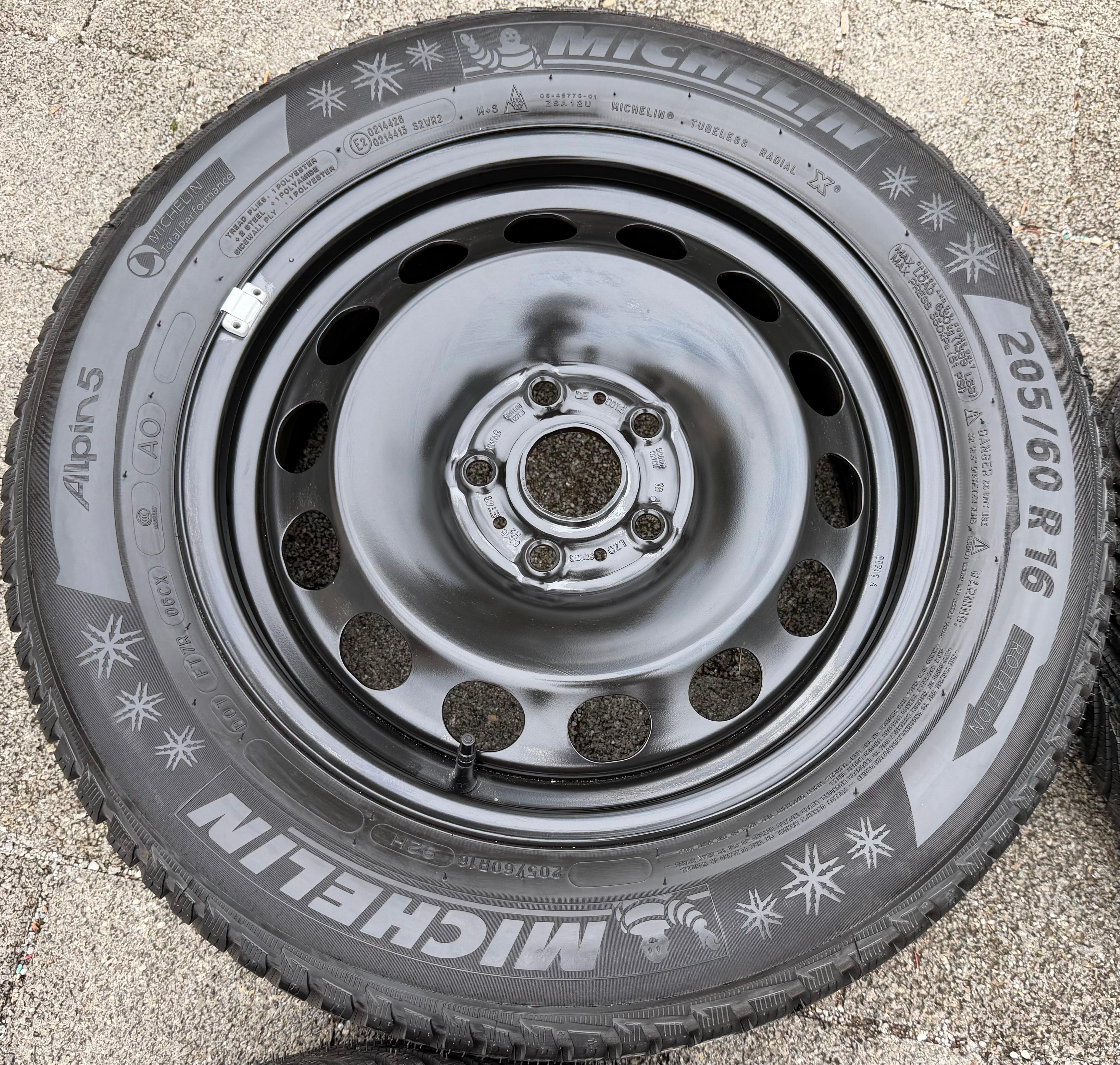 4 Winterräder Audi Q2 GA VW T-ROC A11 205/60R16 92H Michelin Alpin 5 Winterreifen