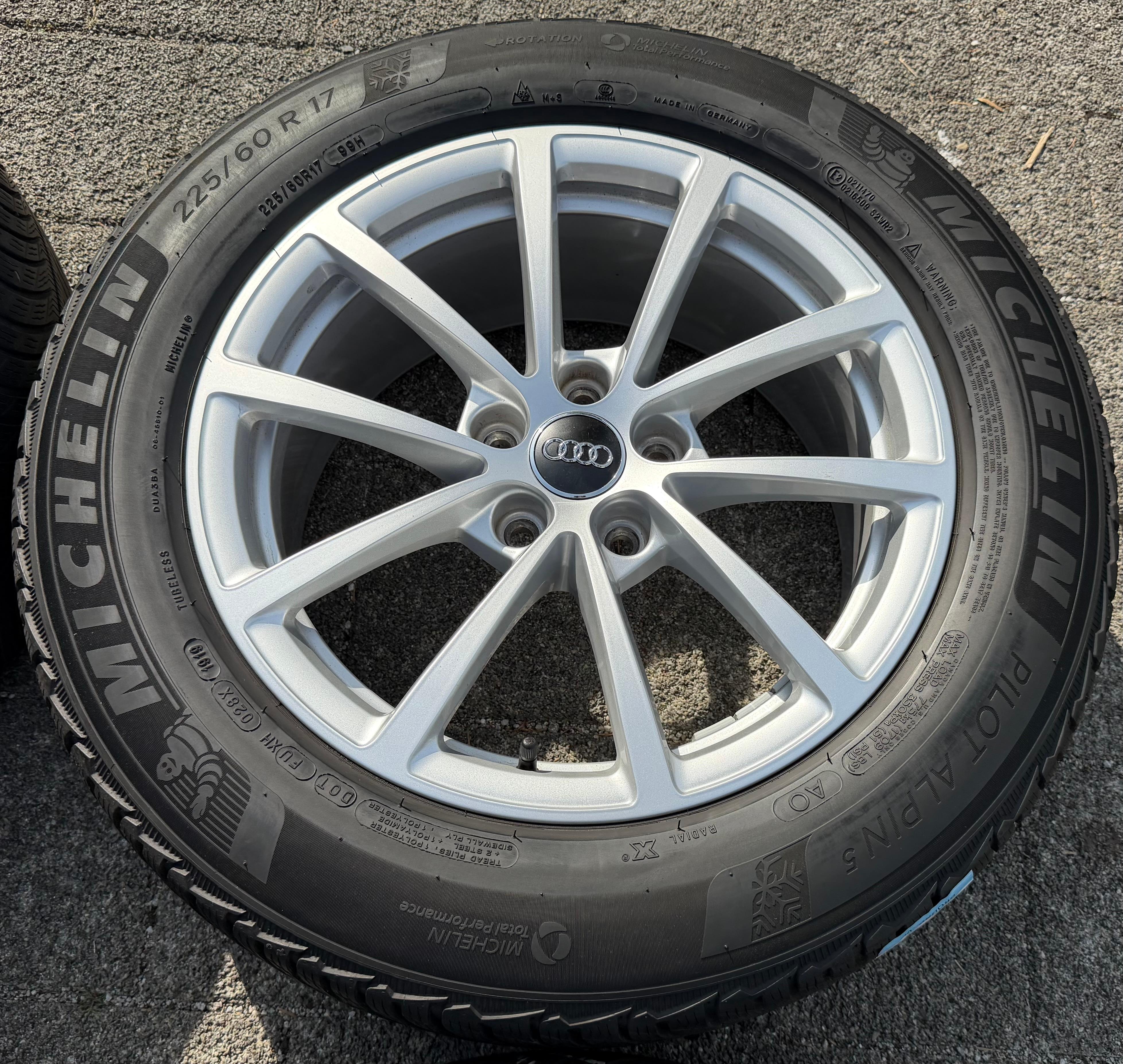 4 Original 17" Alu Winterräder Audi A6 4K C8 F2 225/60R17 99H 4K0601025 Michelin