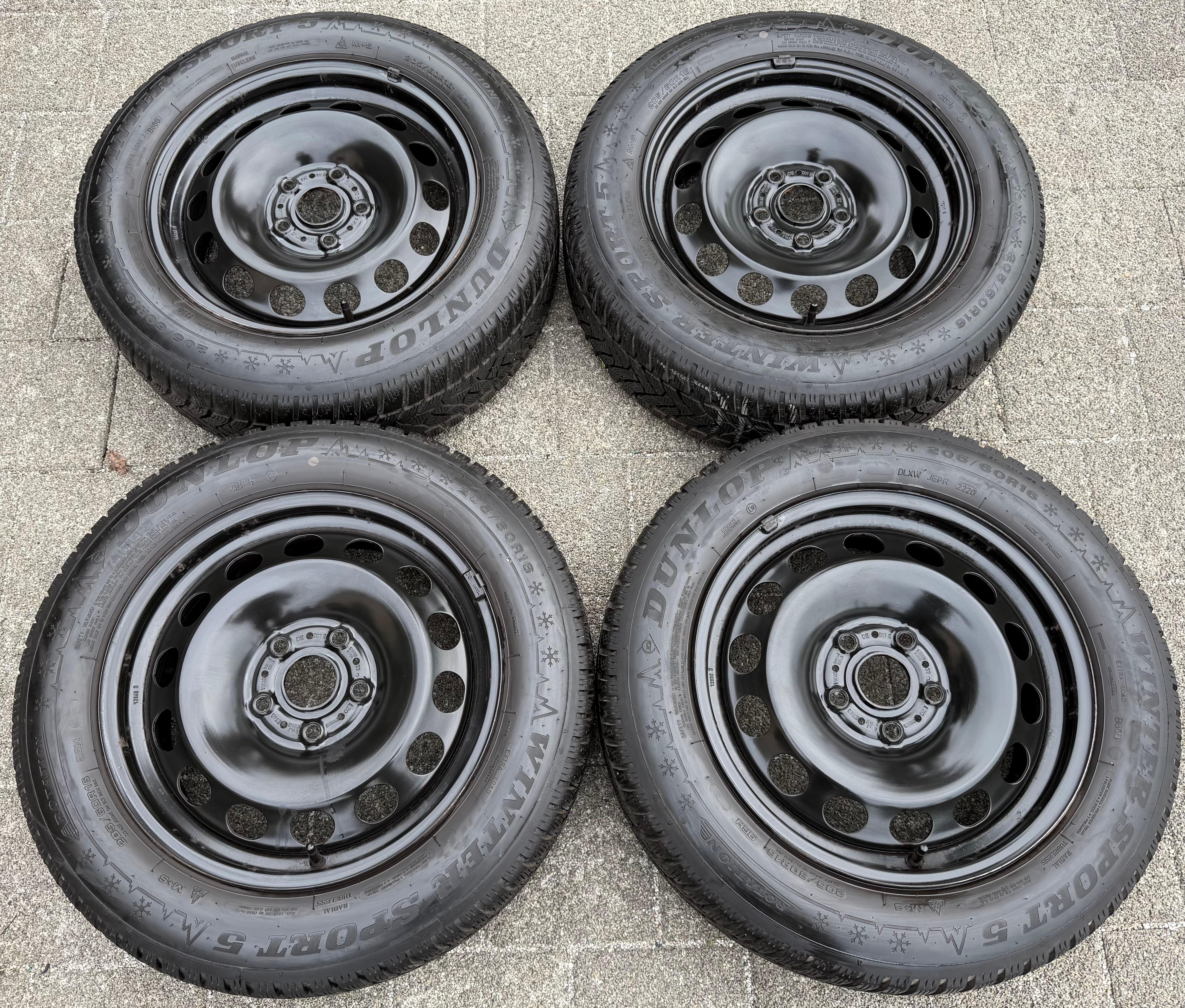 4 Winterräder Skoda Octavia IV 4 NX 205/60R16 96H 5Q0601027BQ Dunlop 2020