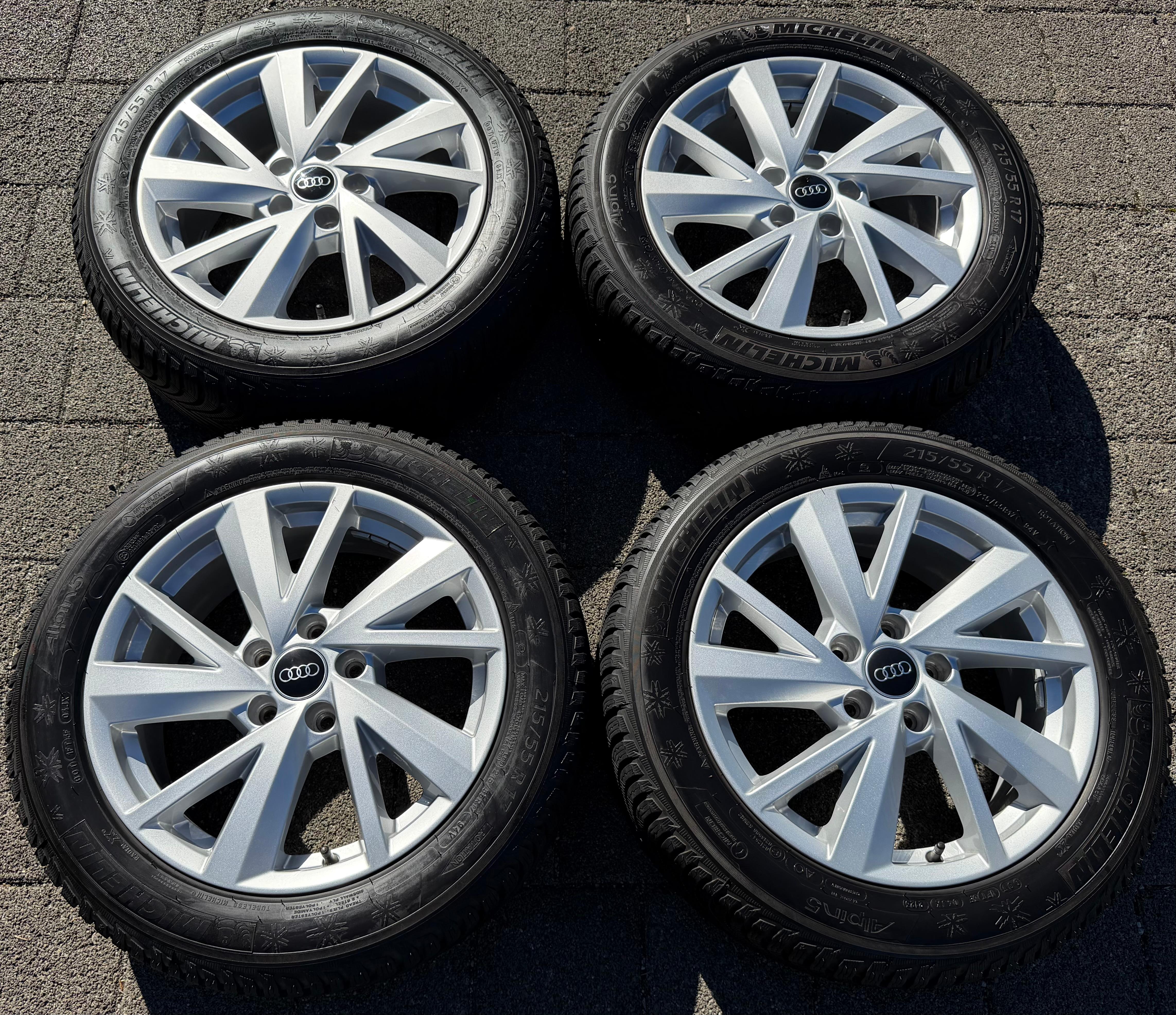 4 Original 17" Alu Winterräder Audi Q2 GA 215/55R17 94V Michelin 8MM 2023