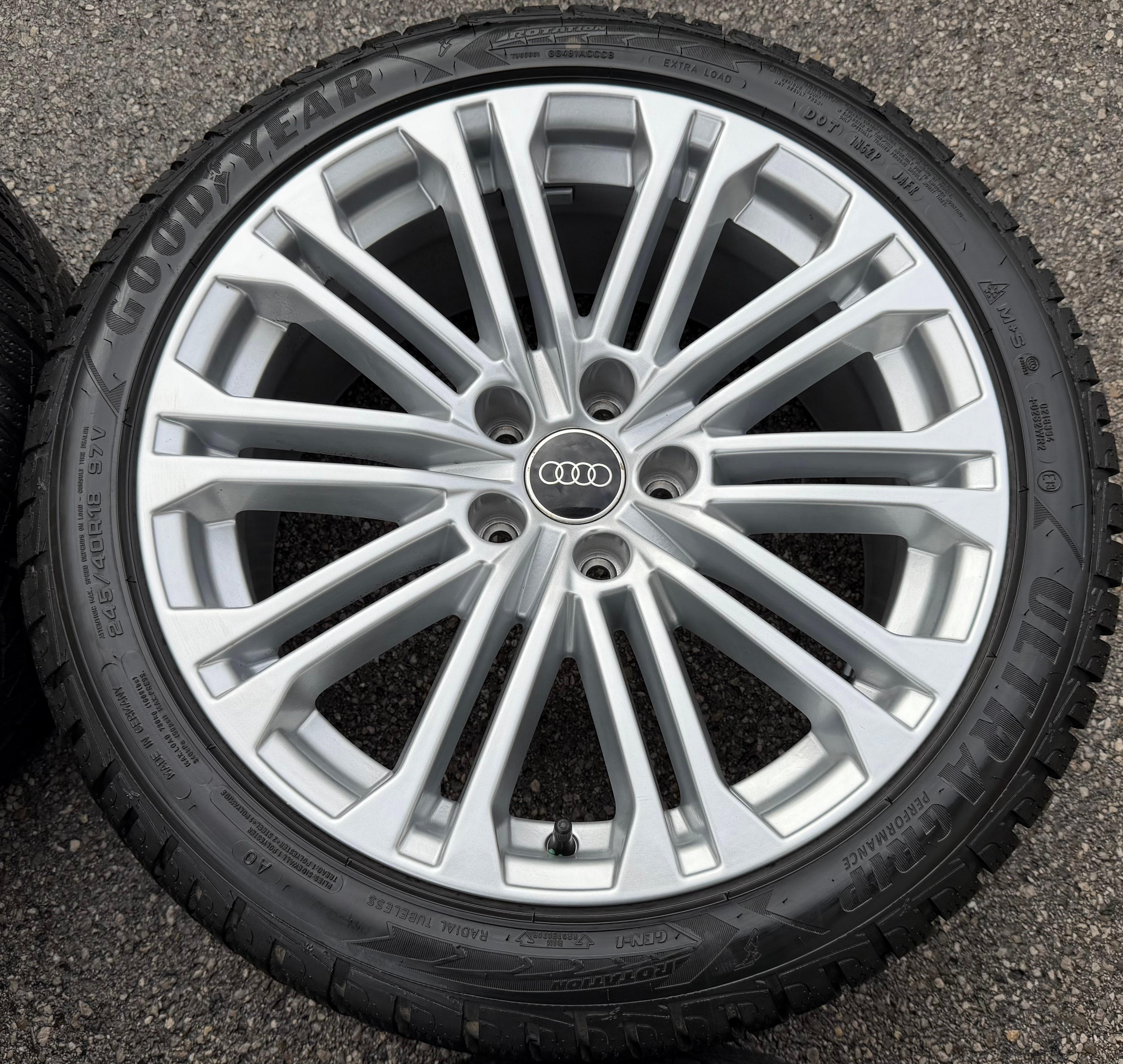 4 ruedas de invierno de aluminio originales de 18" Audi A5 S5 8W F5 245/40R18 97V 8W0601025EE Goodyear