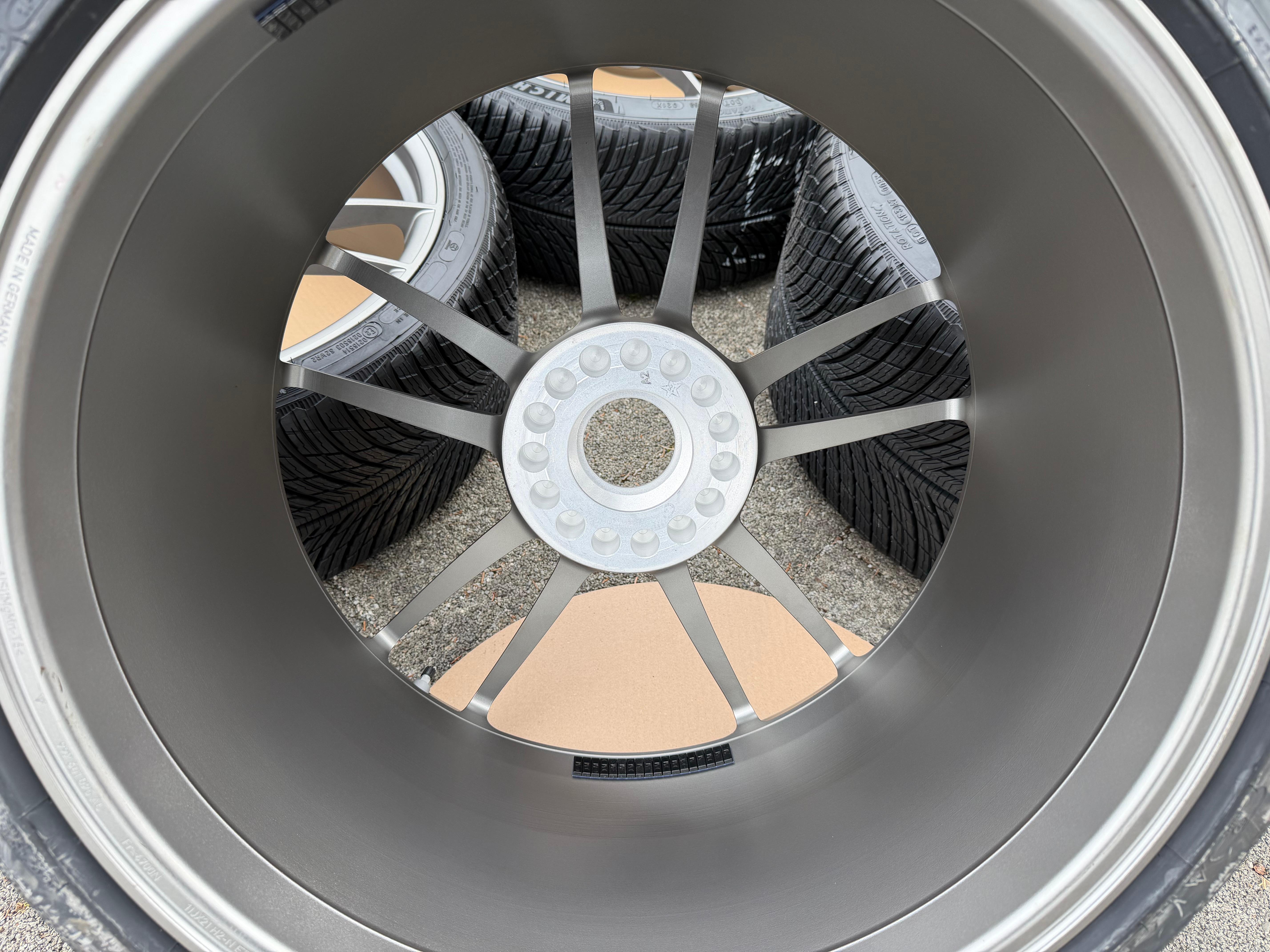 4 originele 20" 21" lichtmetalen winterwielen Porsche 911 992 Turbo S 992601025AB 992601025AC centrale wielmoer NIEUW