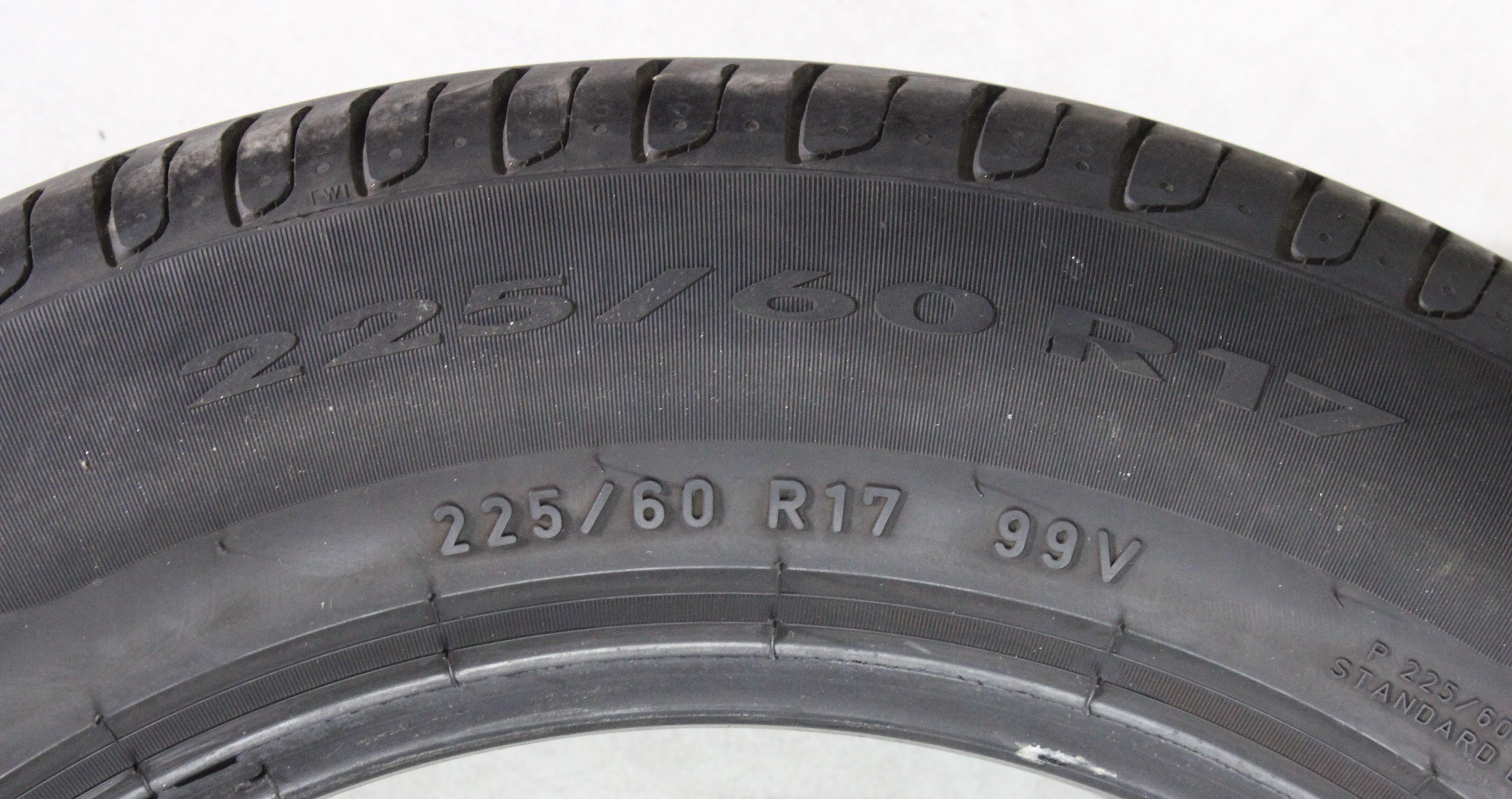 2 x 225/60R17 99V Sommerreifen Pirelli Cinturato P7 * Runflat 1x5-5,5mm/1x5,5-6mm 2020