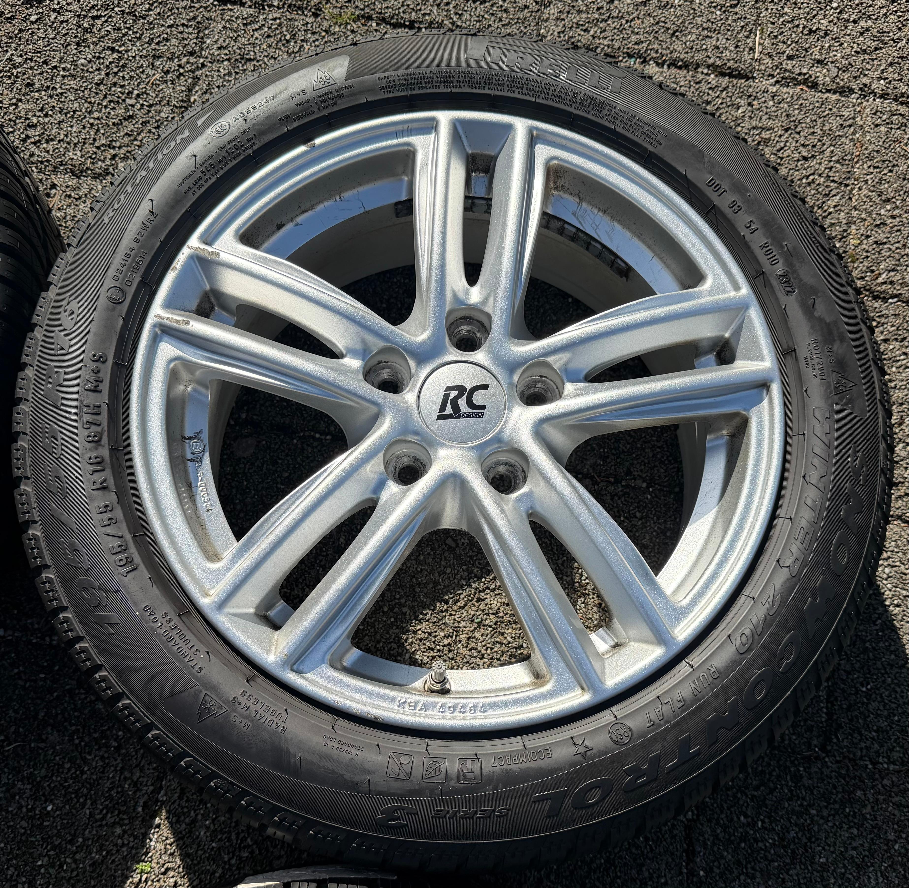 4 Alu Winterräder Mini Cooper F55 F56 F57 195/55R16 87H Pirelli Runflat 2022 RDKS