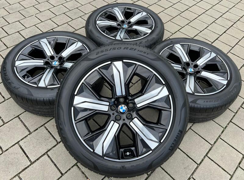 4 llantas de aluminio originales de 21" para BMW iX i20, modelo 1011 con sistema de control de presión de neumáticos (TPMS), 2020, 5A02656