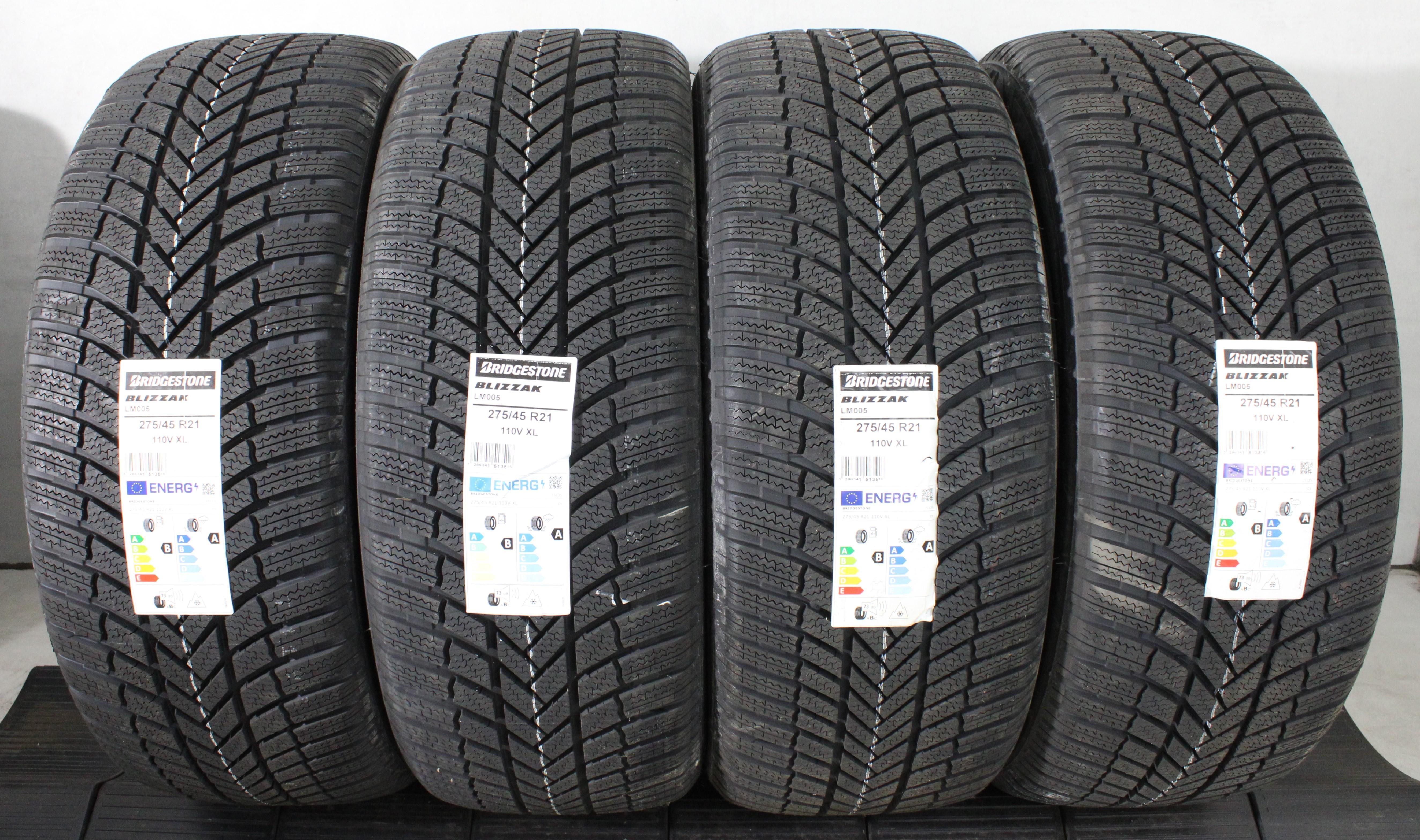 4 x 275/45R21 110V winterbanden Bridgestone Blizzak LM005 2022 NIEUW