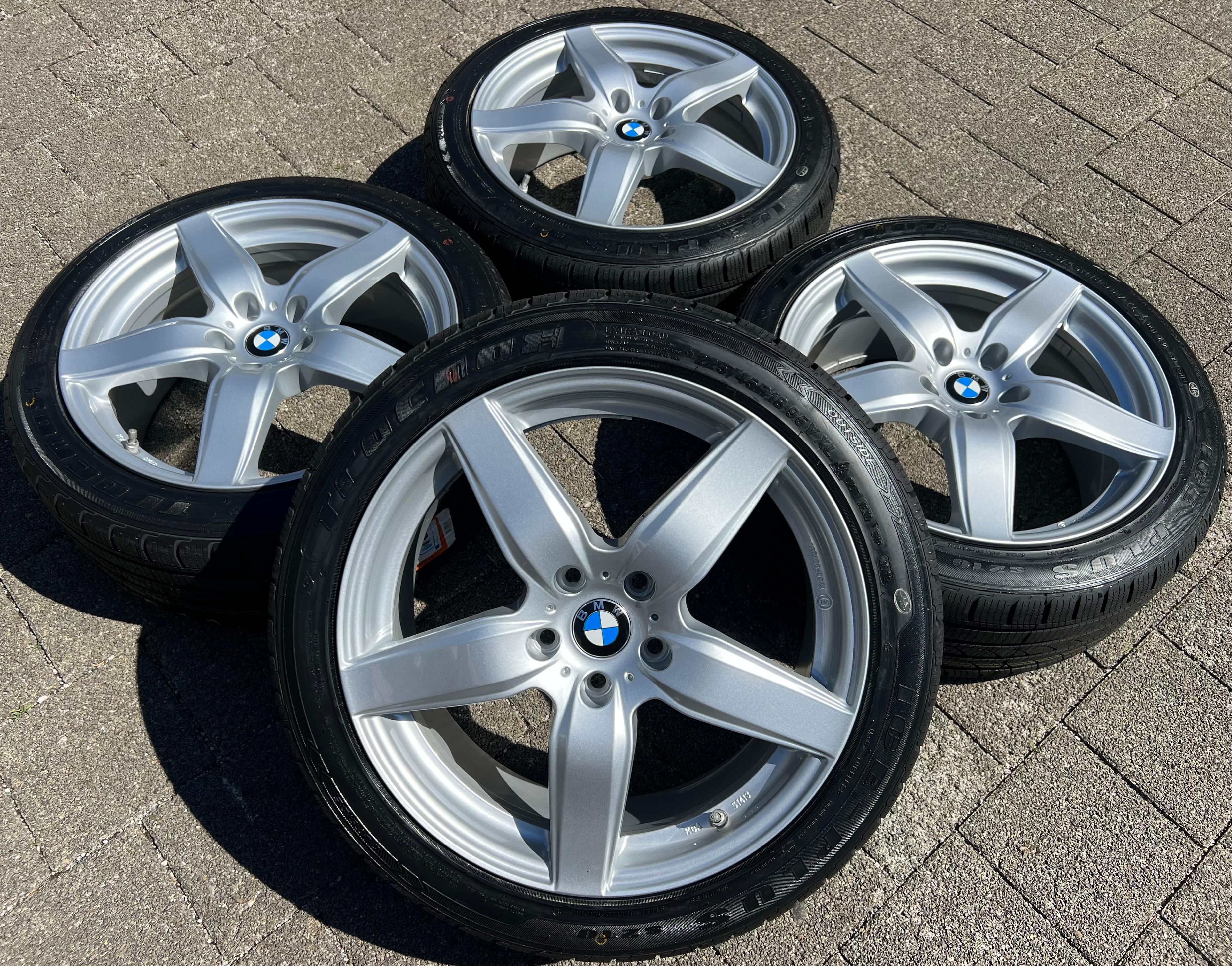 4 ROUES D'HIVER ALU 18" BMW SÉRIE 2 ACTIVE TOURER F45 F46 225/45R18 95V RDKS NEUVES FRANCO DOMICILE