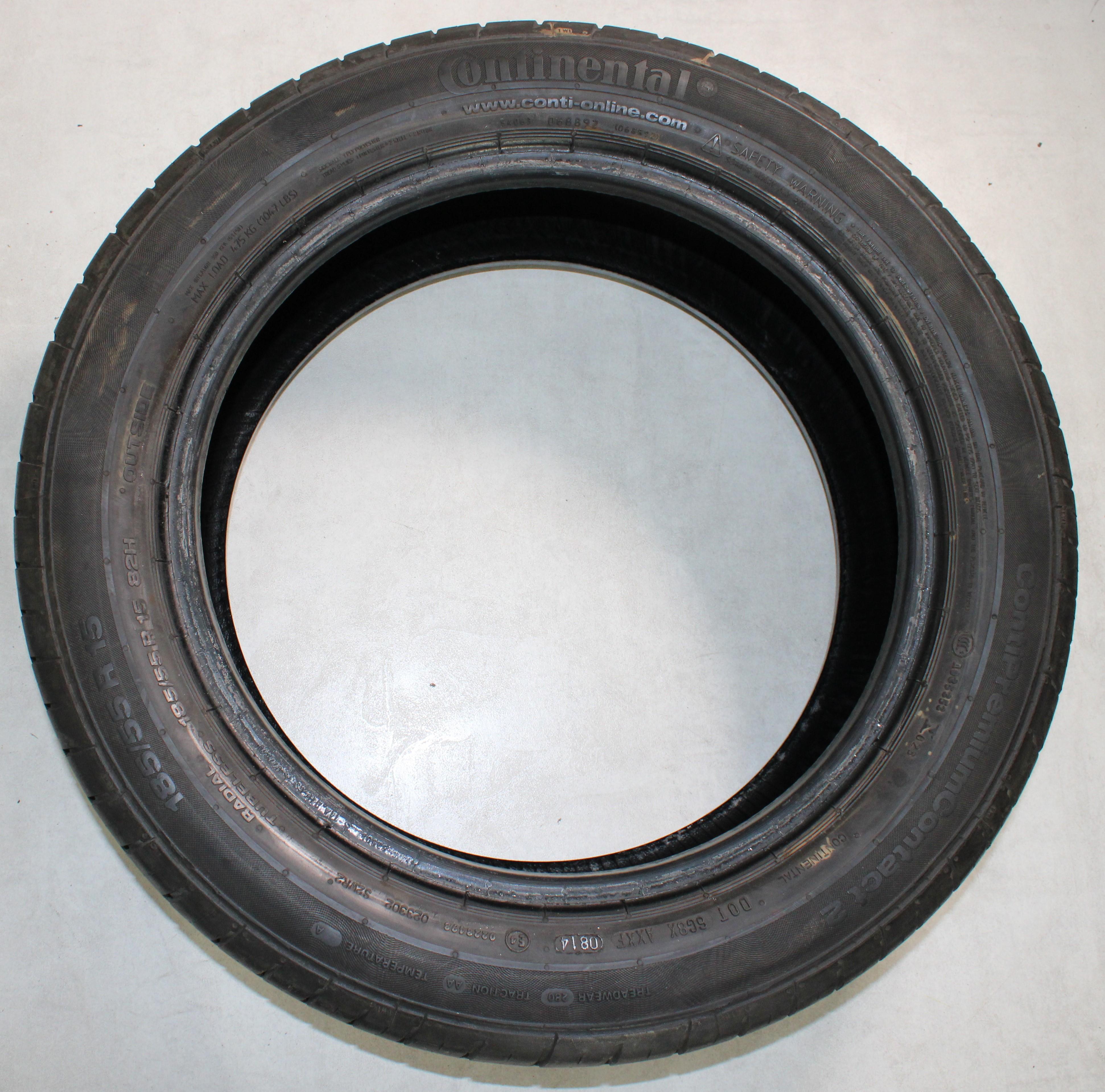 2 x 185/55R15 82H Sommerreifen Continental Premium Contact 2 4,5-5mm 2014