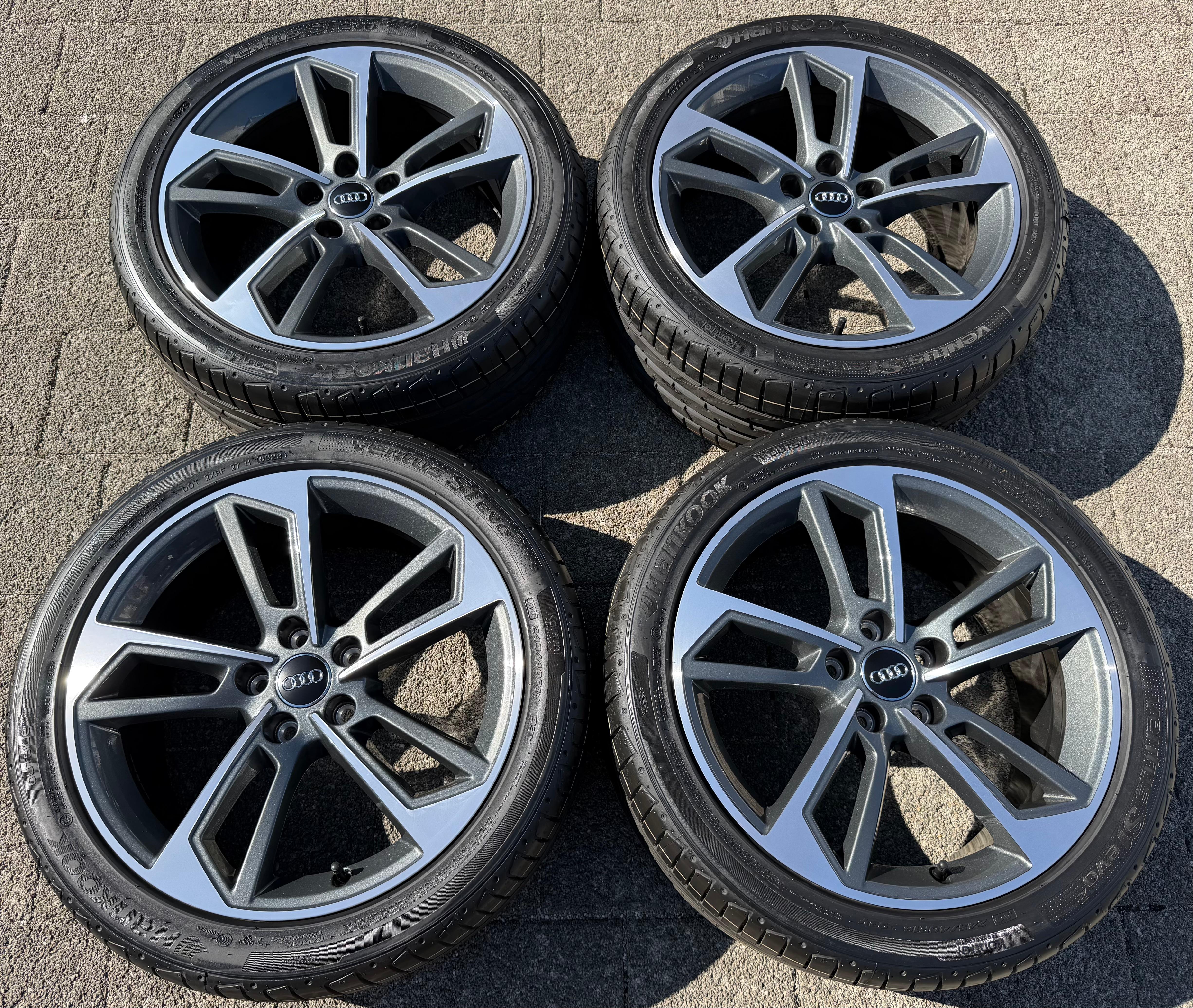 4 Original 18" Alu Sommerräder AUDI A4 S4 B9 8W 245/40R18 93Y 8W0601025DL Hankook NEU