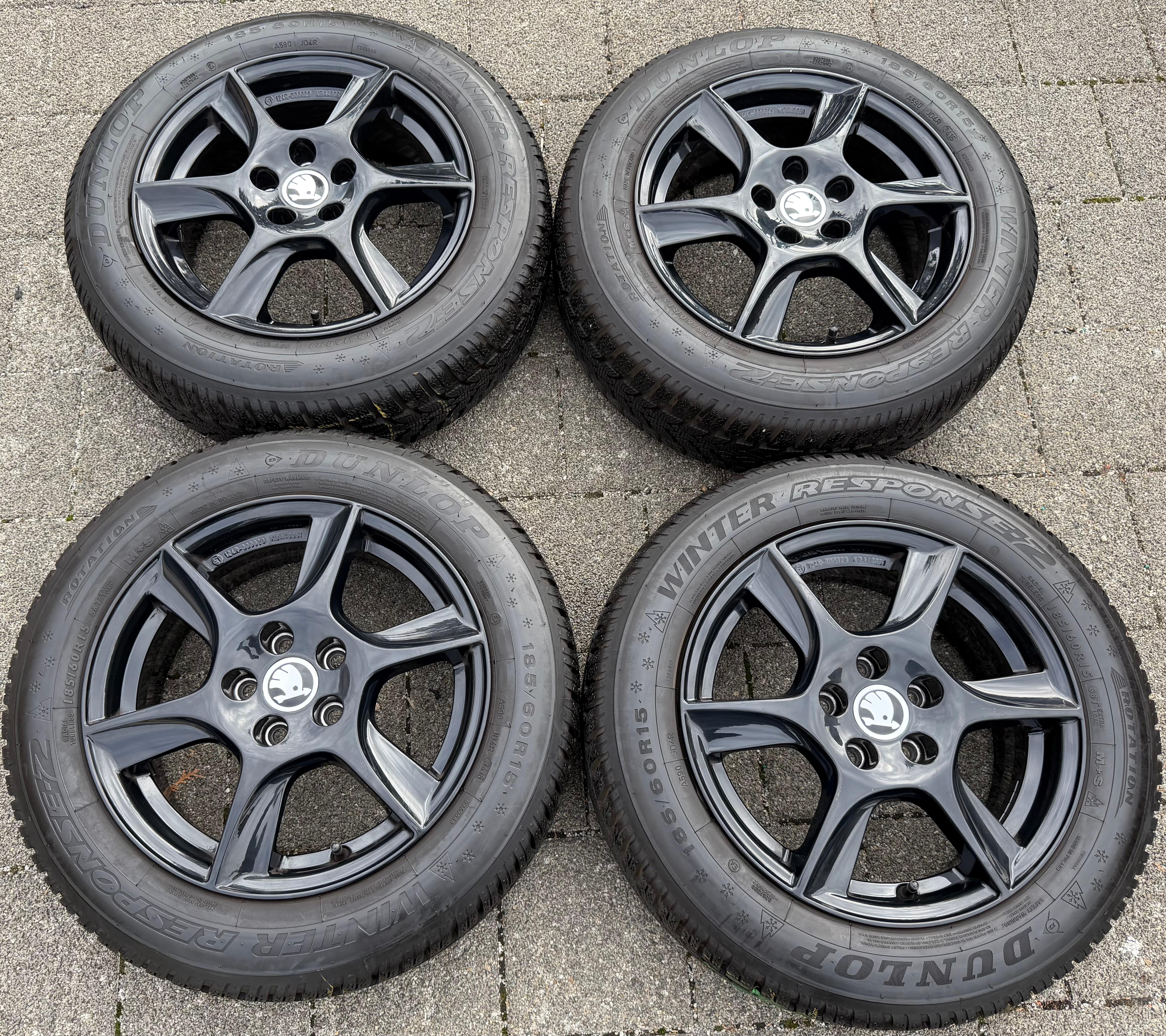 4 Alu Winterräder VW Polo 6R Seat Ibiza Skoda Fabia Rapdi 5J 185/60R15 88T