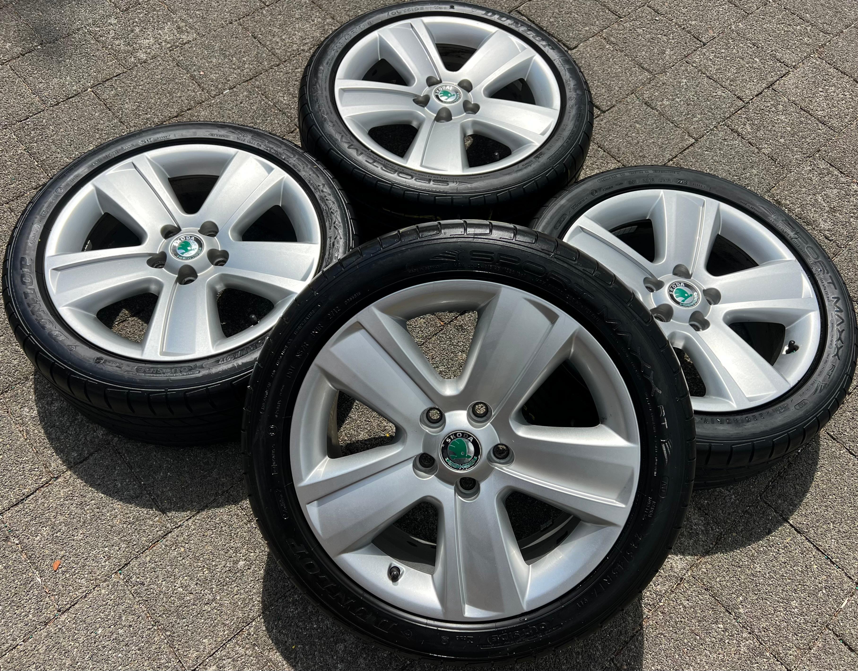 4 ORIGINAL 17" ALUFELGEN FELGEN SKODA SUPERB 3U 3U0601025K 7x17 ET37 FREIHAUS