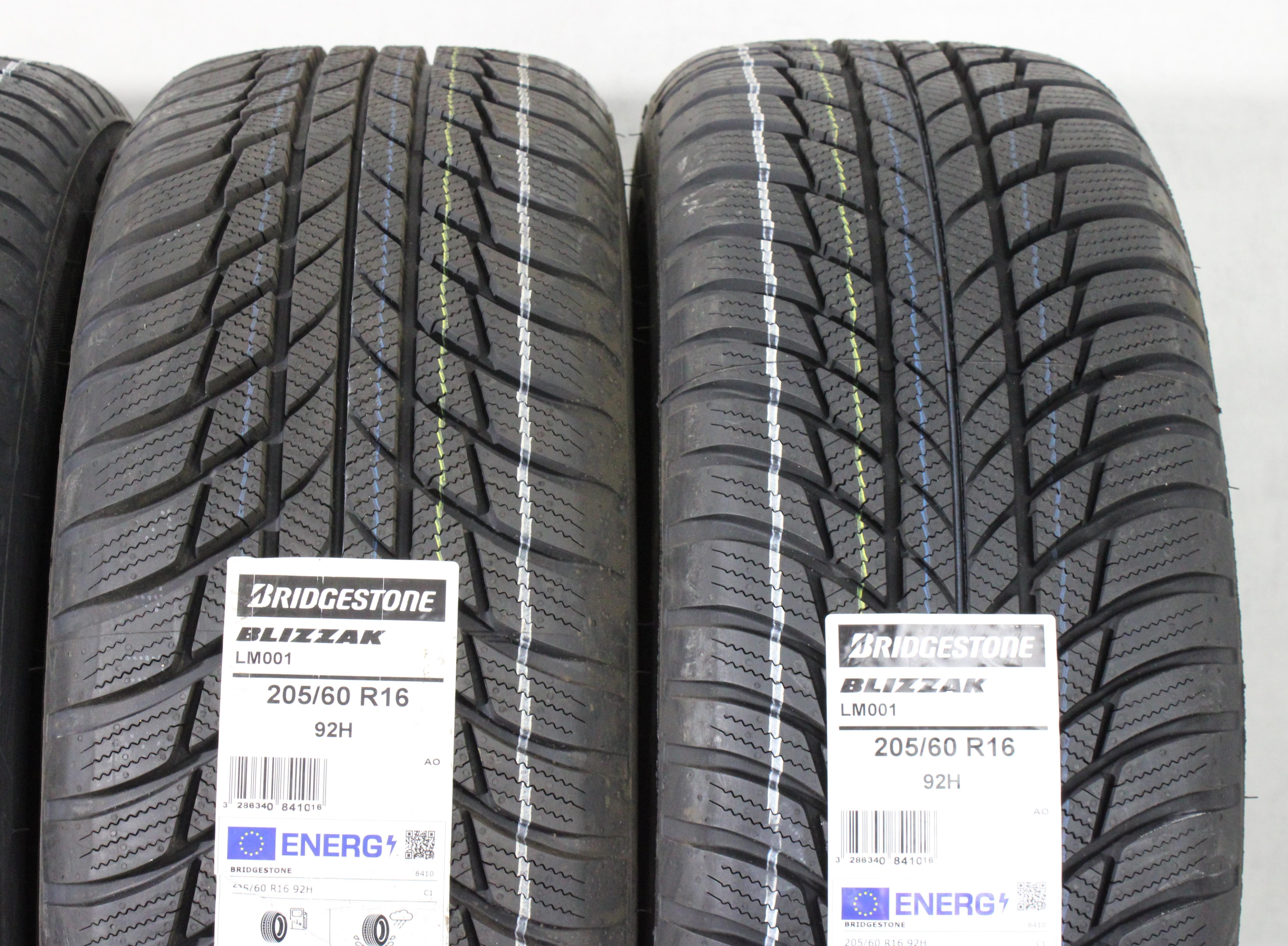 4 pneus hiver Bridgestone Blizzak LM001 AO 2024 92H, 205/60R16, neufs