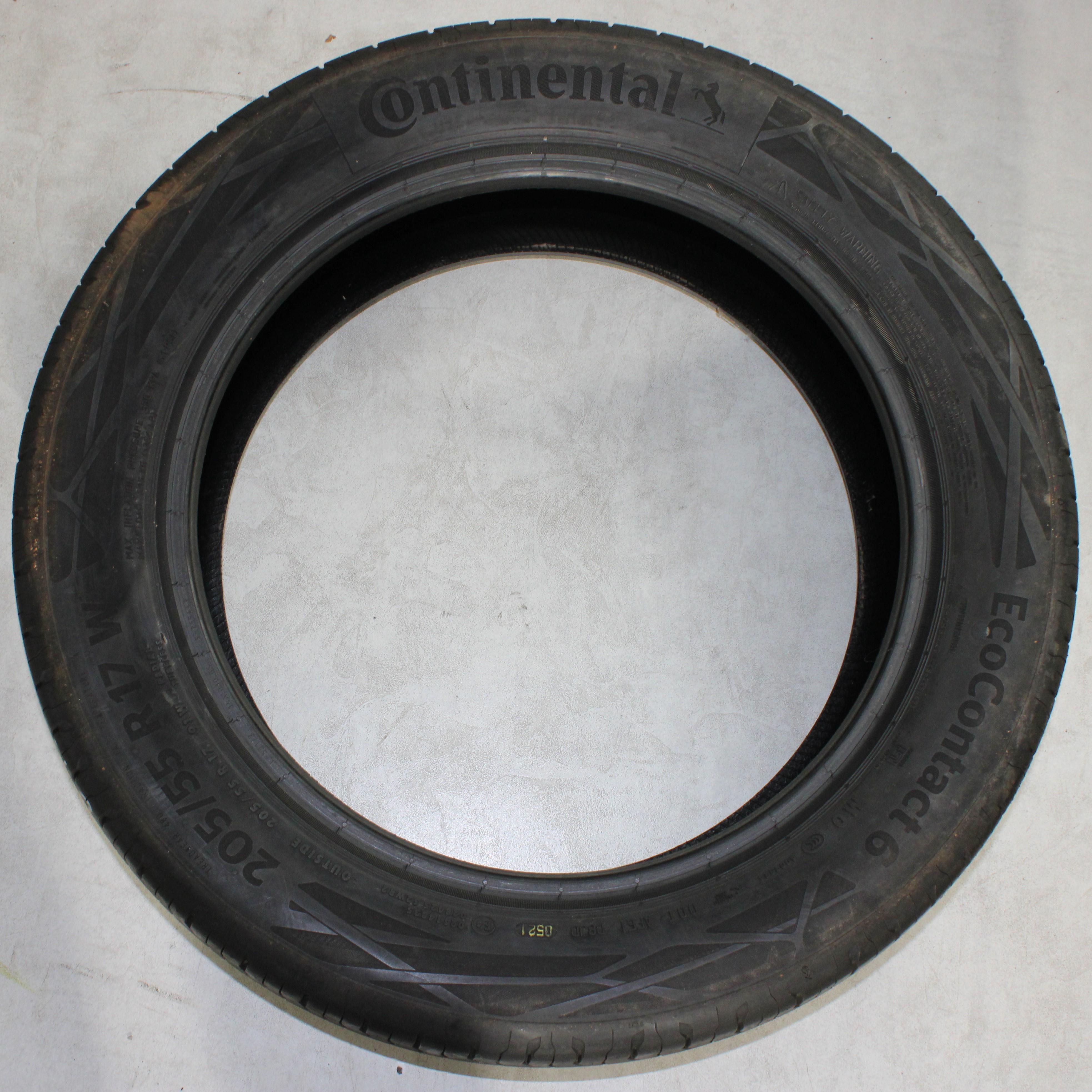 4 x 205/55R17 91W Sommerreifen Continental Eco Contact 6 5,5-6mm 2021