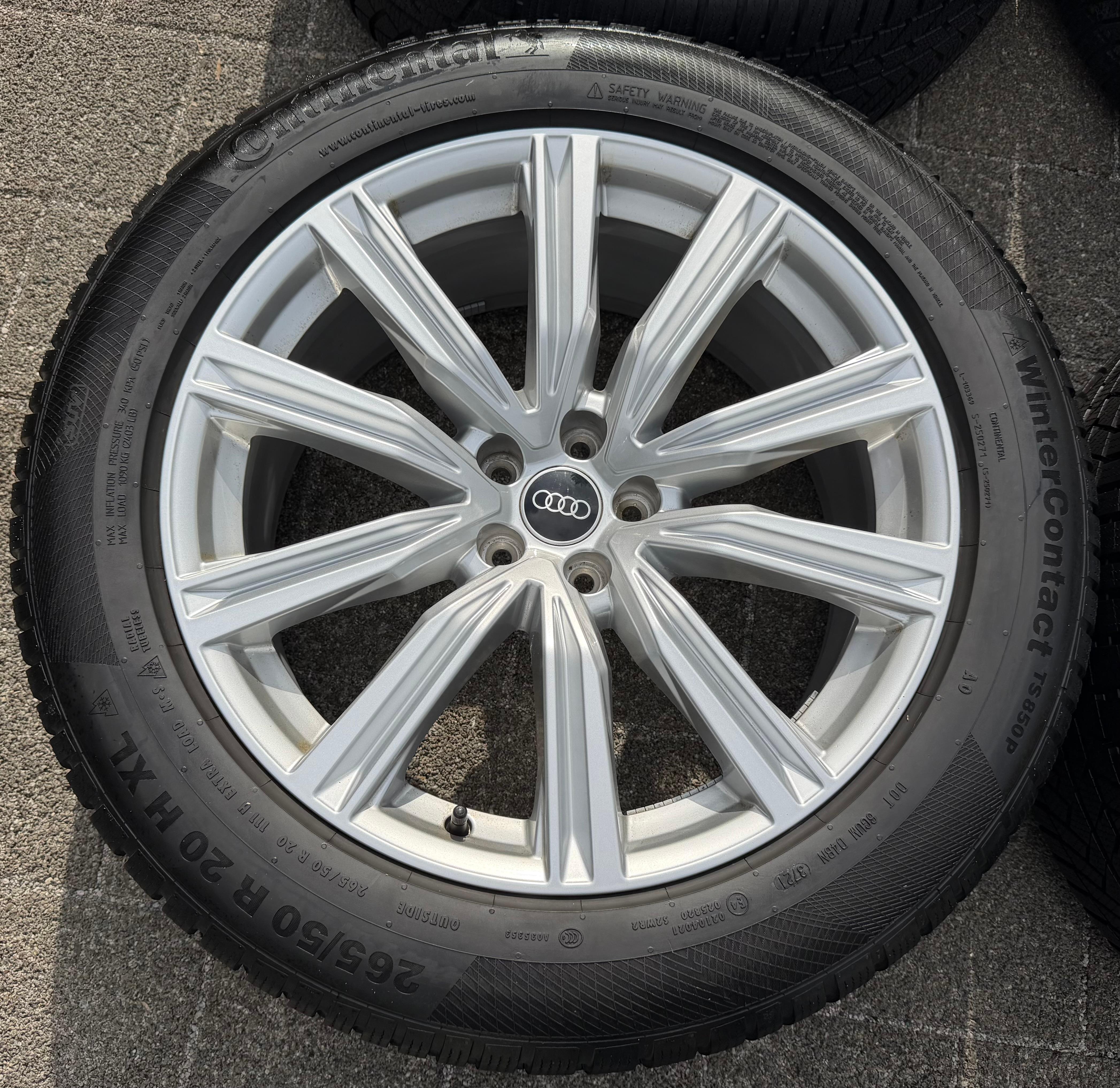 4 Original 20" Alu Winterräder Audi Q8 SQ8 4M8601025T 265/50R20 111H Continental