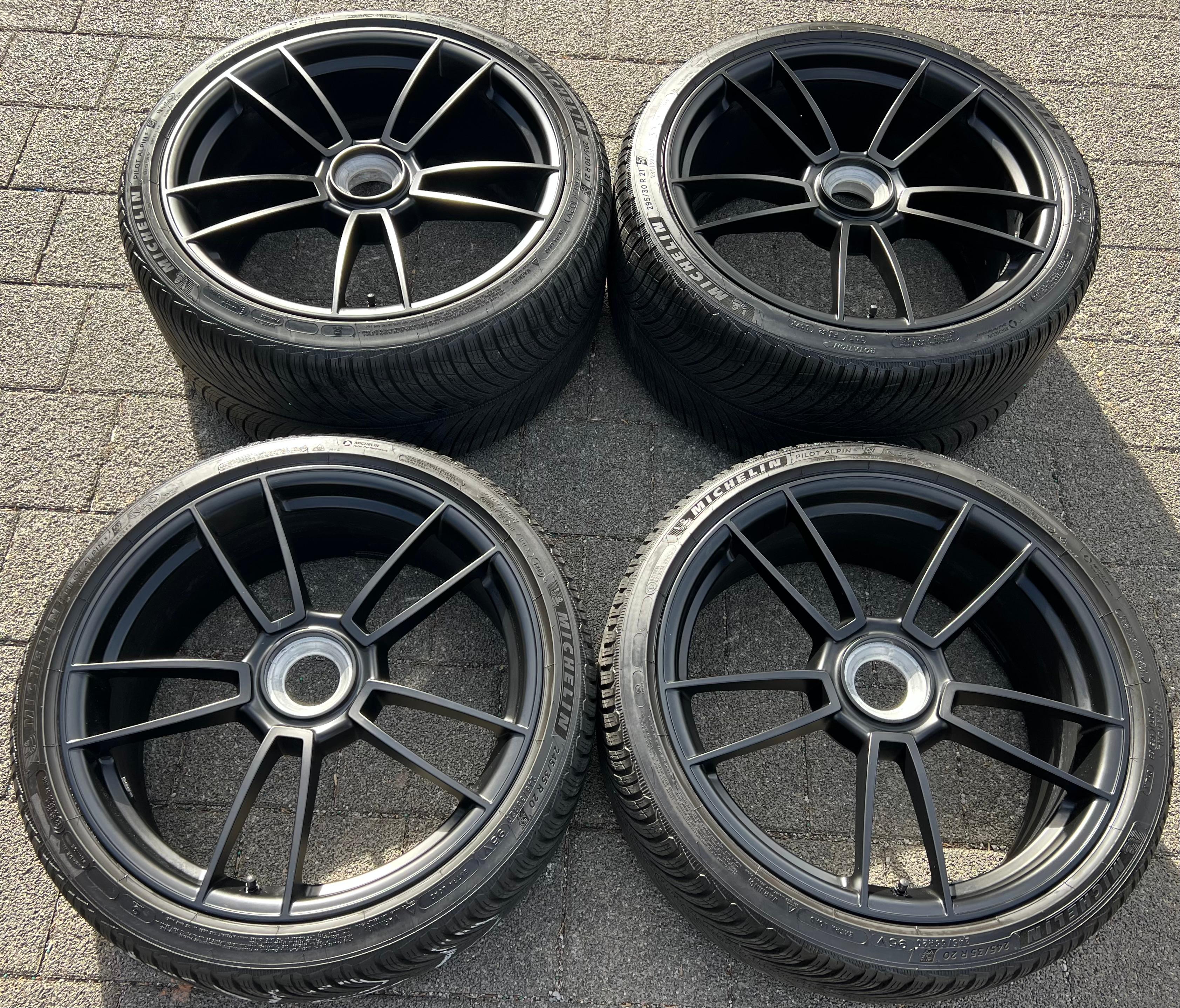 4 ORIGINAL 20" 21" ALU WINTERRÄDER PORSCHE 911 992 GTS ZENTRALVERSCHLUSS CENTERLOCK
