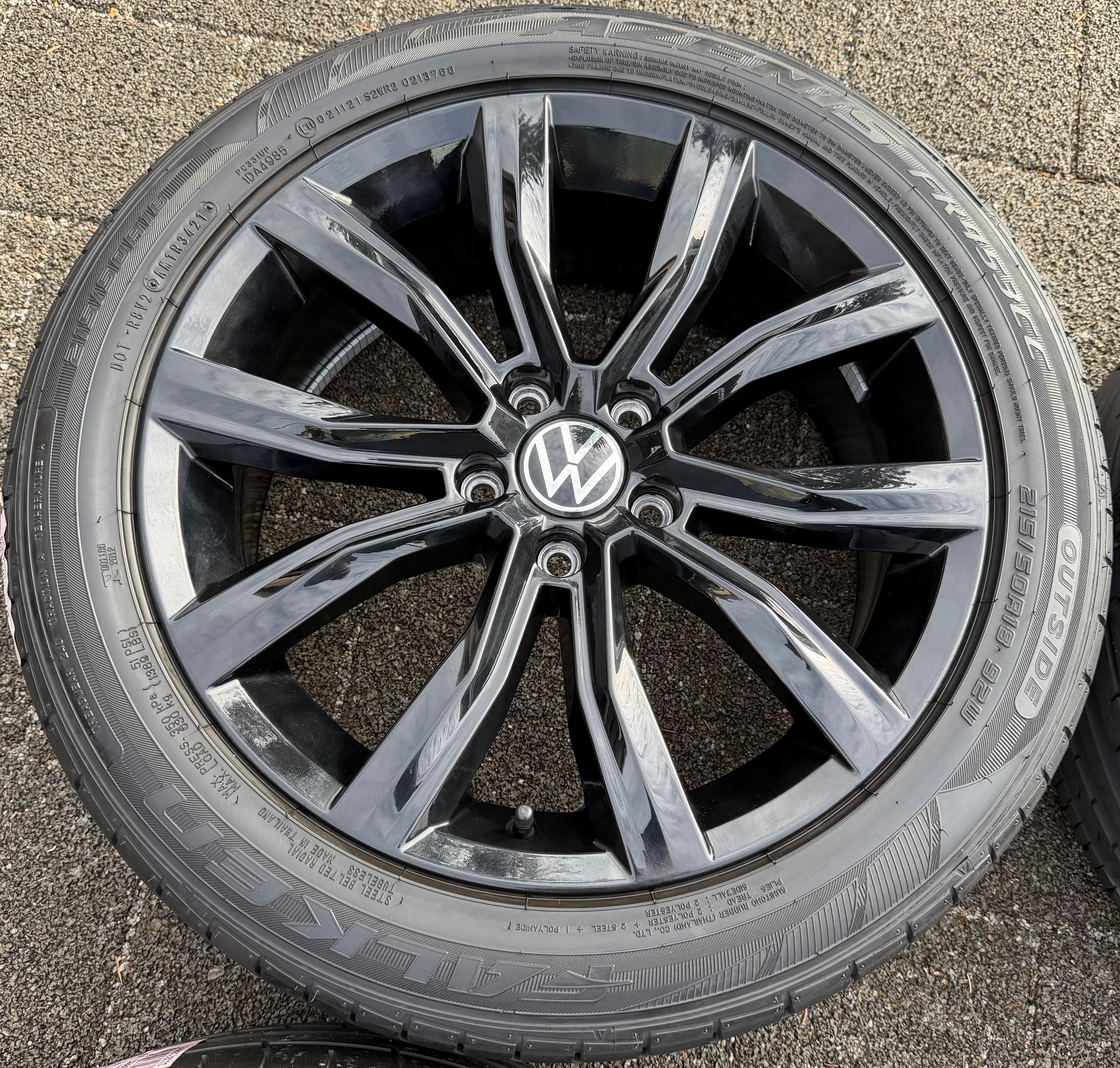 4 Original 18" Alu Sommerräder VW T-Roc A11 2GA601025AB 215/50R18 92W